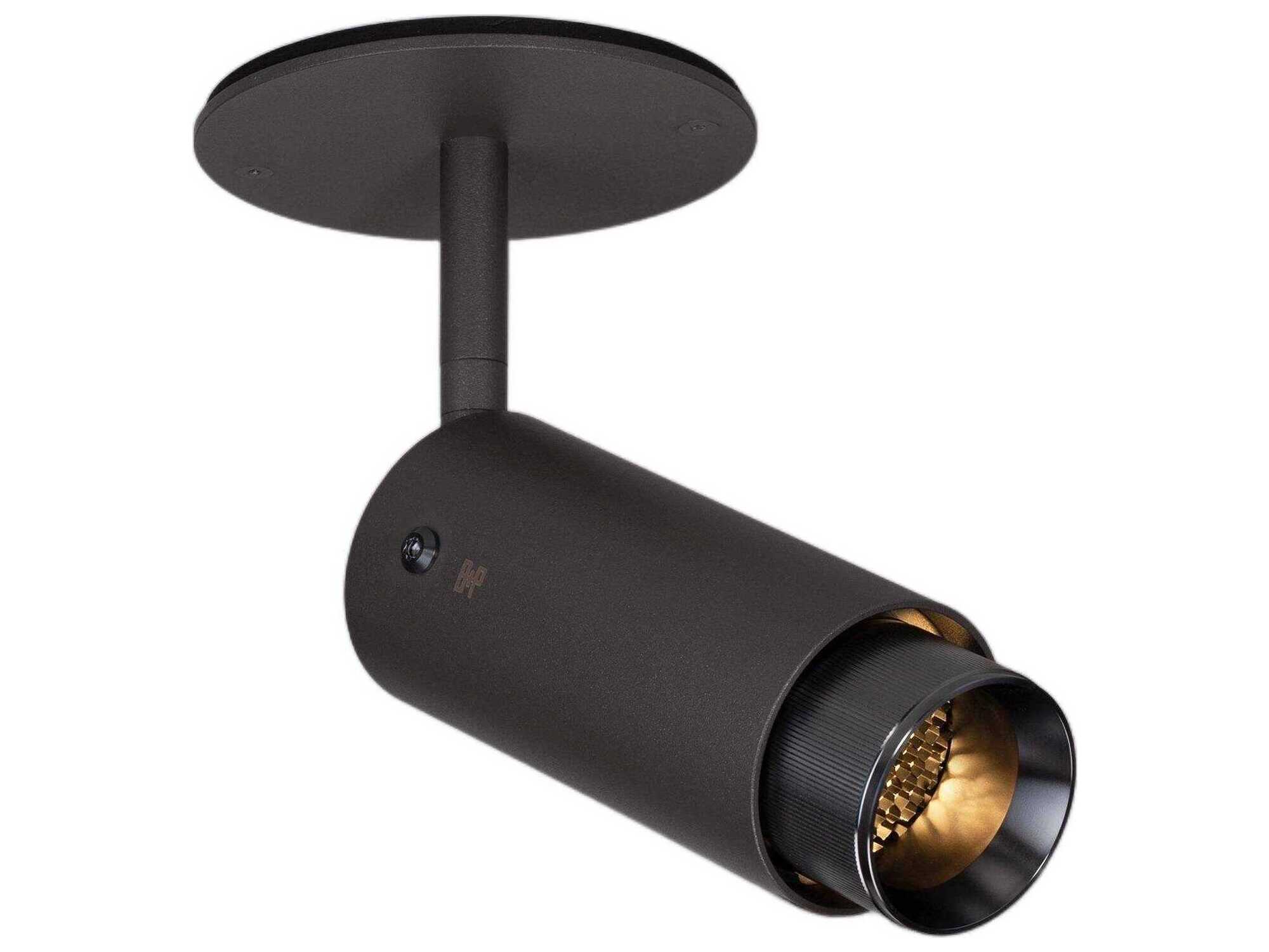 Buster + Punch Exhaust 1-Light Gun Metal Black Cylinder Spot Light