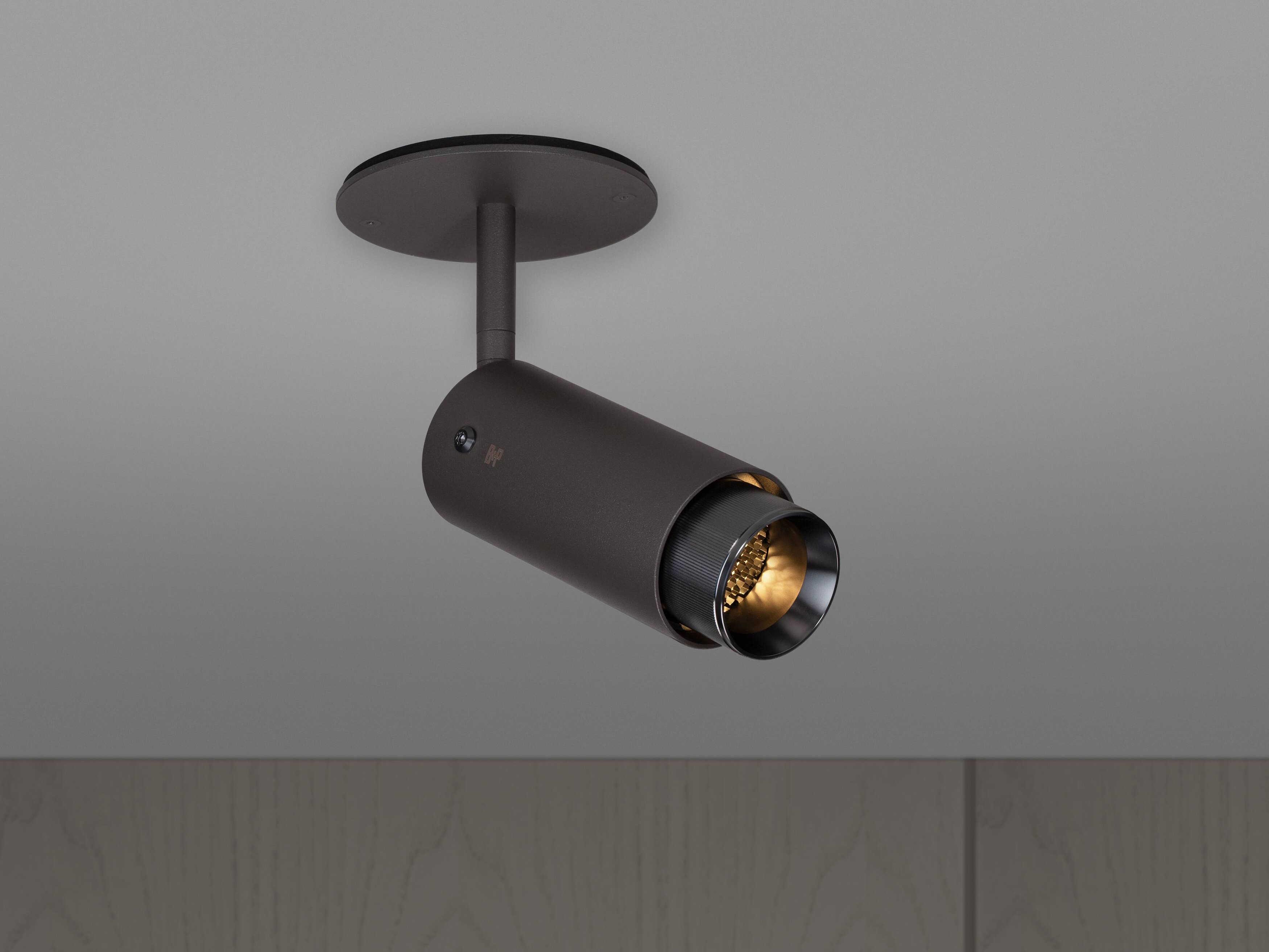 Buster + Punch Exhaust 1-Light Gun Metal Black Cylinder Spot Light