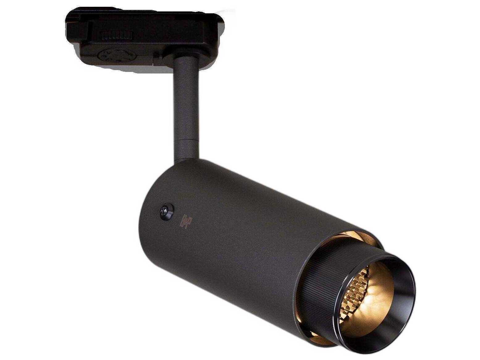 Buster + Punch Exhaust 1-Light Gun Metal Black Cylinder Track & Rail Light