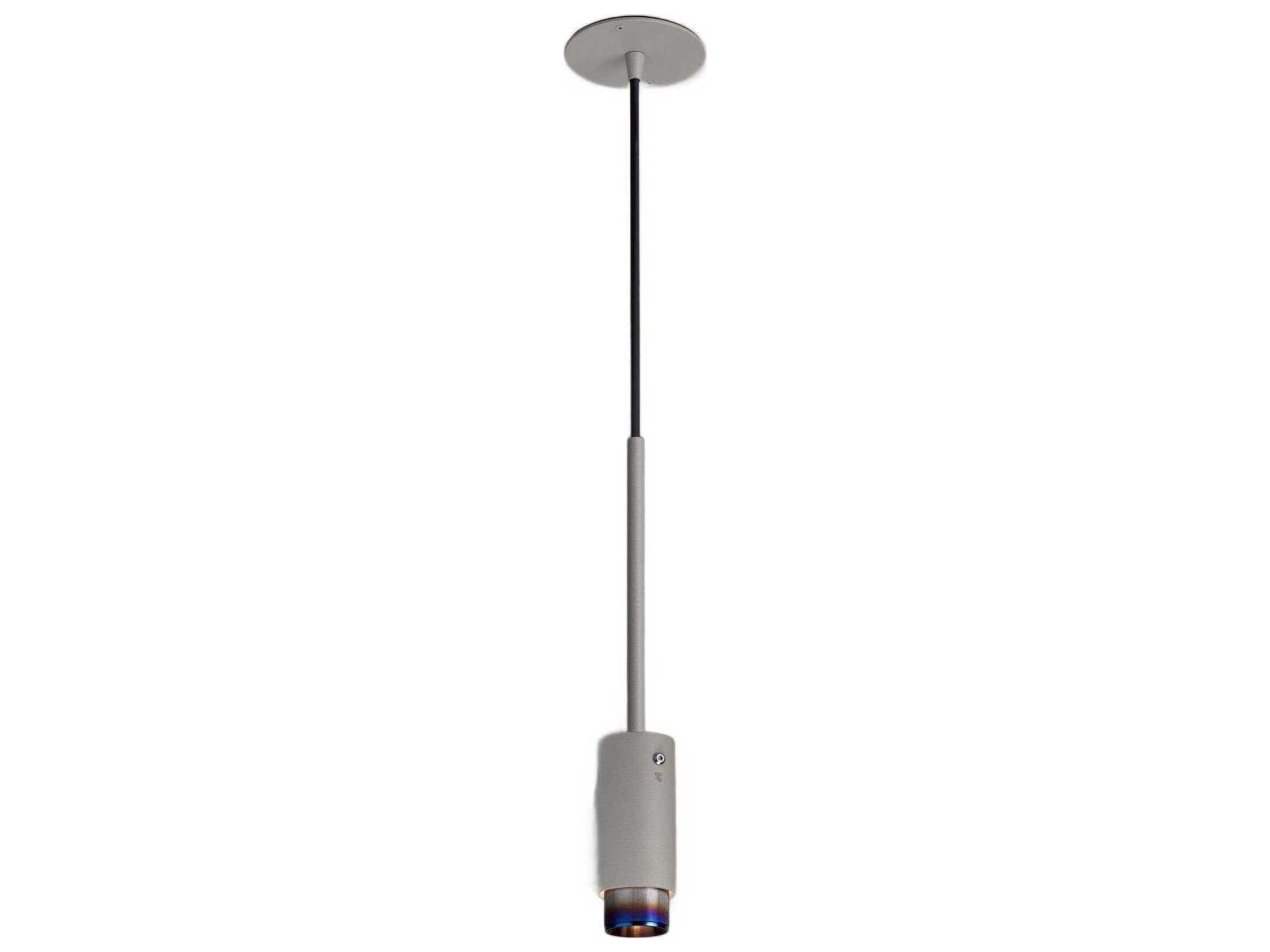 Buster + Punch Exhaust 1-Light Burnt Steel Gray Cylinder Mini Pendant
