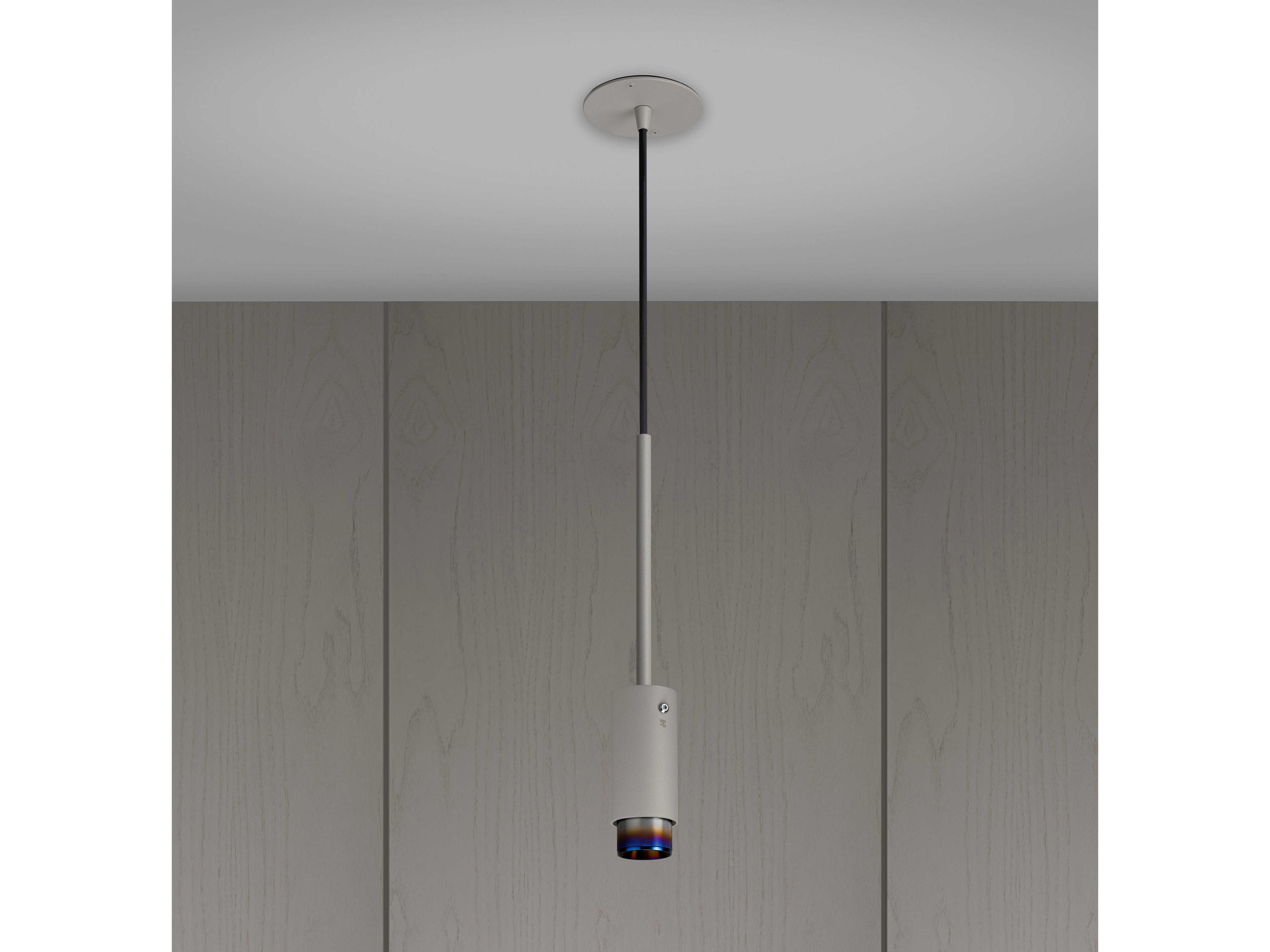 Buster + Punch Exhaust 1-Light Burnt Steel Gray Cylinder Mini Pendant
