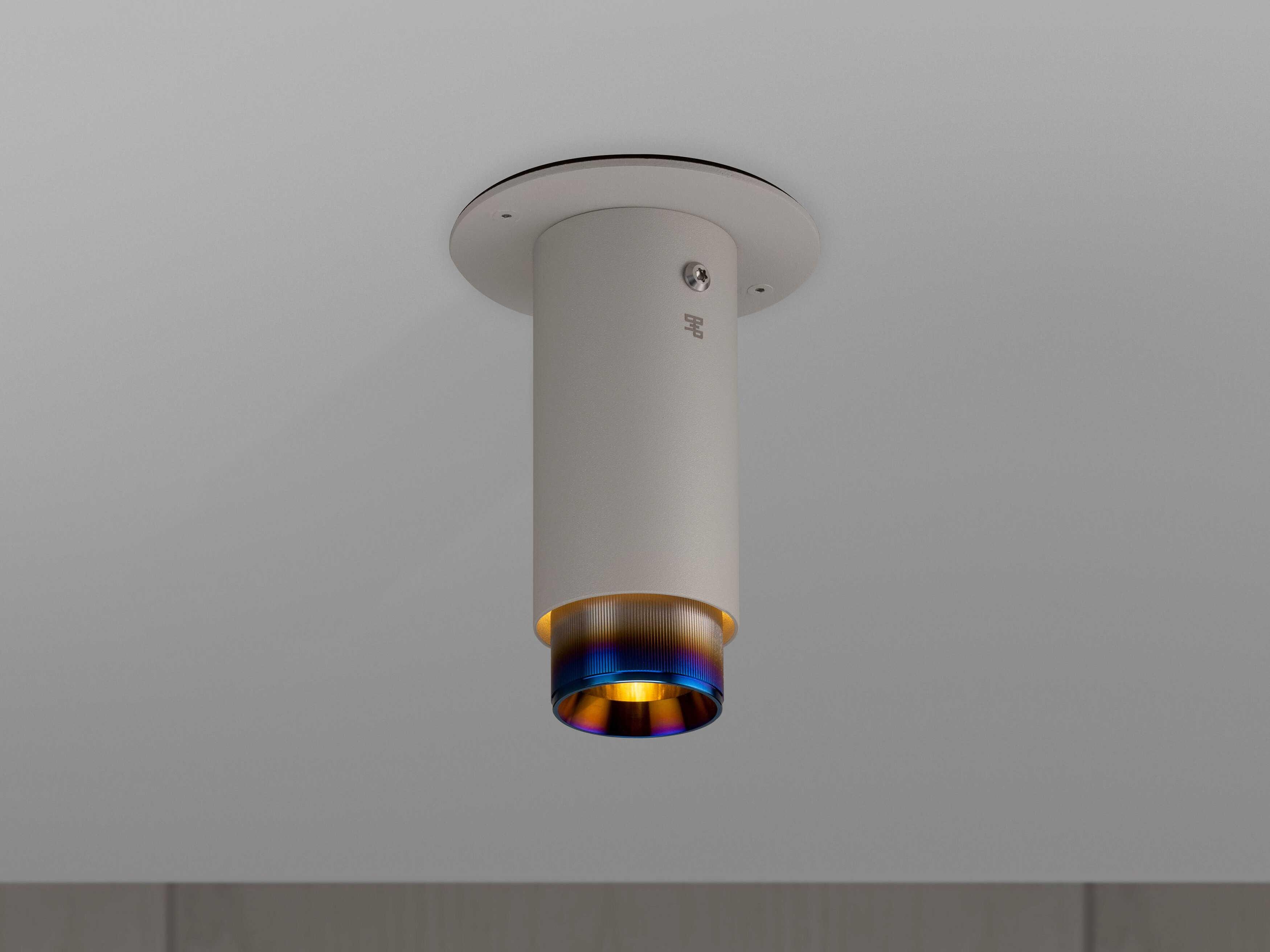 Buster + Punch Exhaust 1-Light Burnt Steel Gray Cylinder Flush Mount