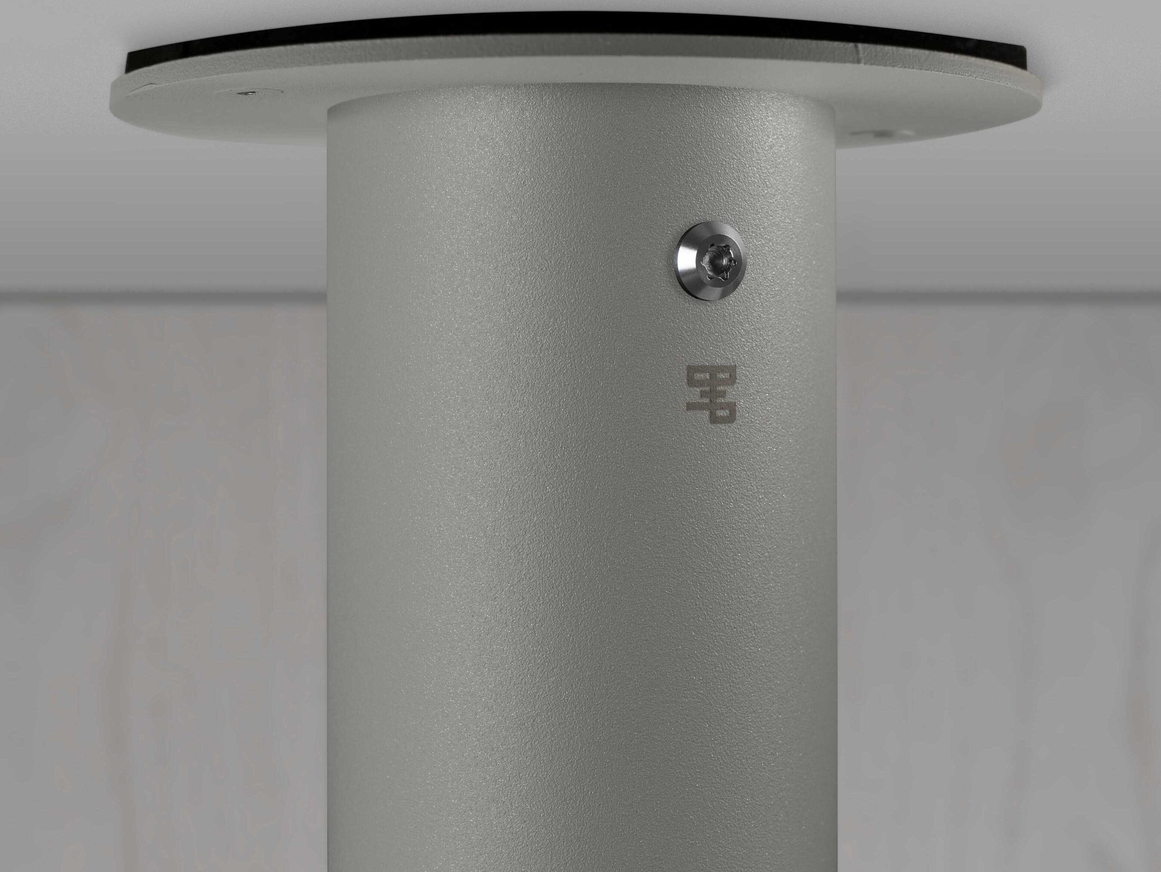 Buster + Punch Exhaust 1-Light Burnt Steel Gray Cylinder Flush Mount