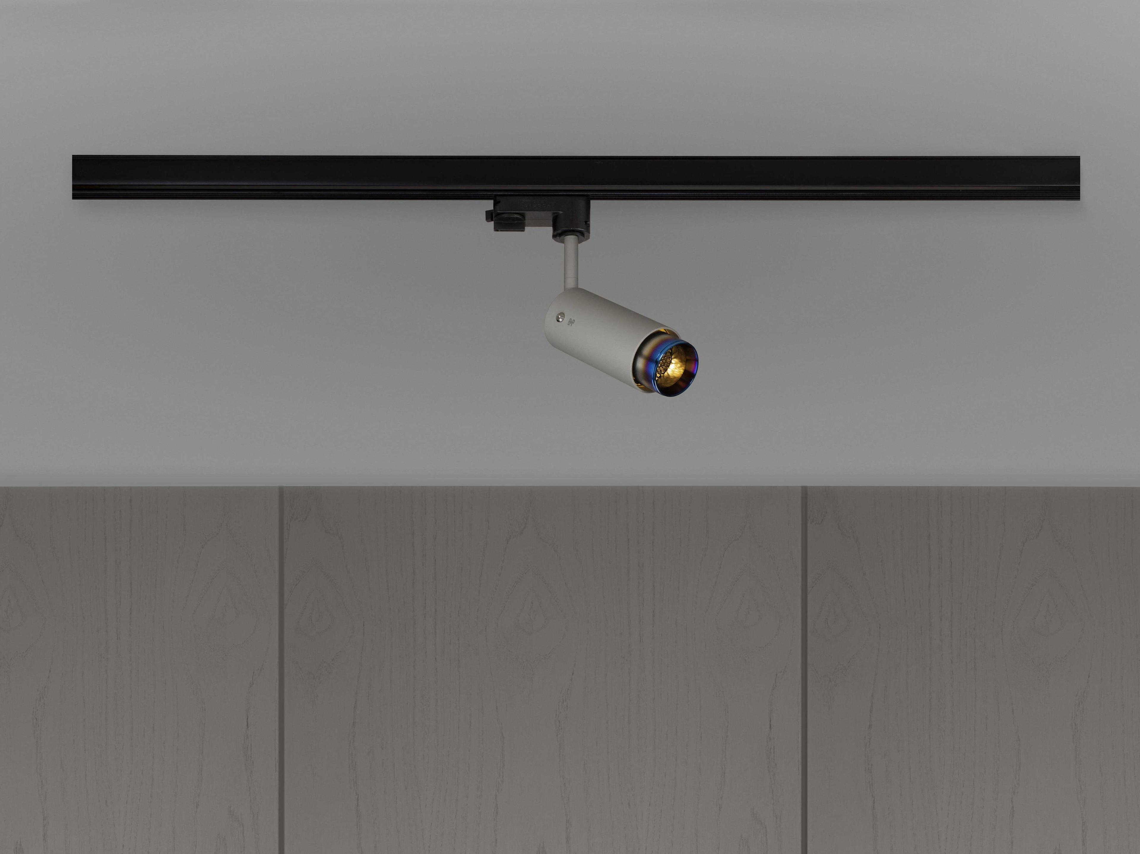 Buster + Punch Exhaust 1-Light Burnt Steel Gray Cylinder Track & Rail Light