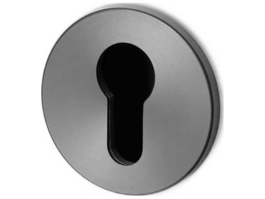 Buster + Punch Gun Metal Euro Cylinder Key Escutcheon