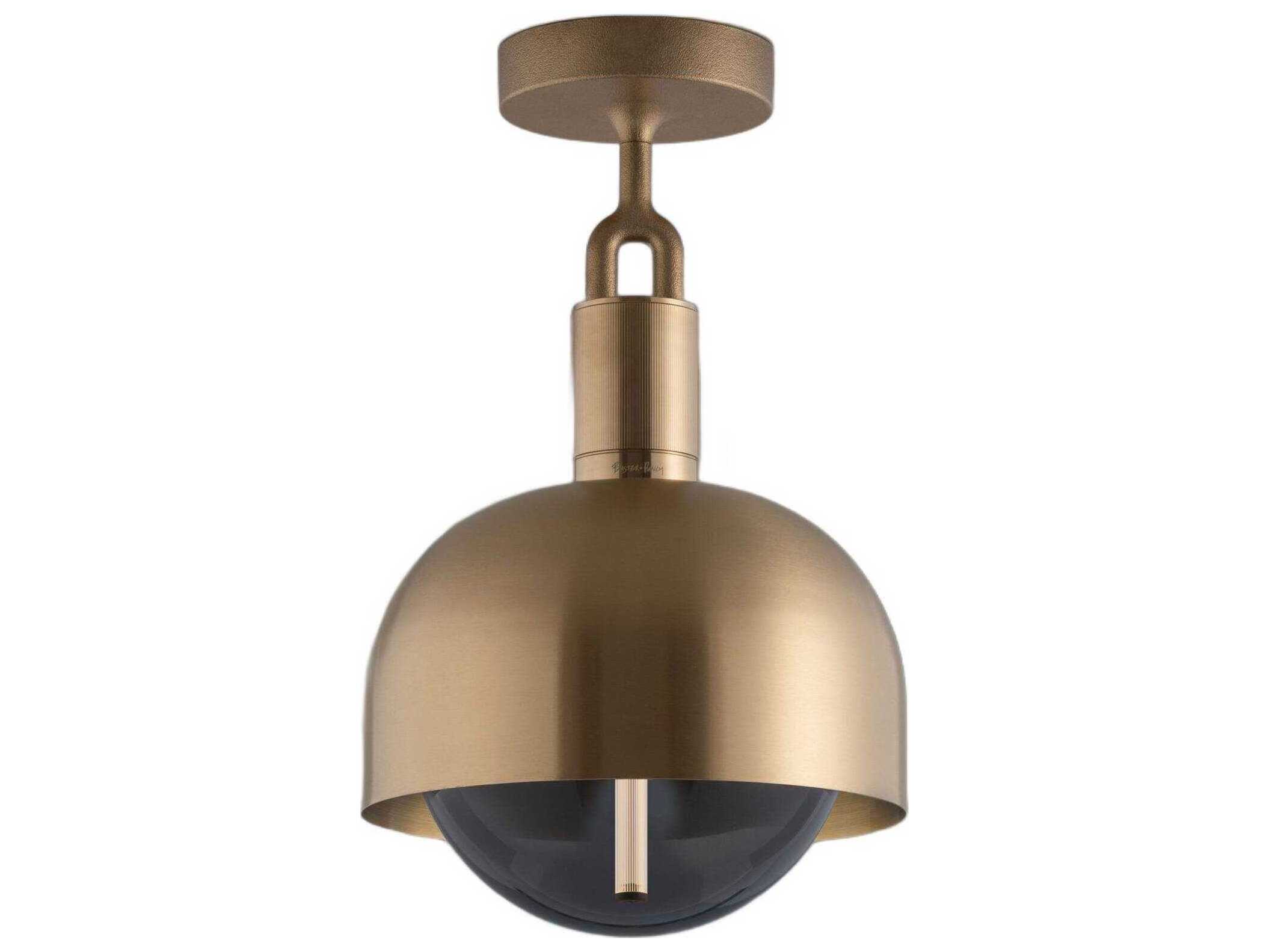 Buster + Punch Forked 1-Light Brass Semi Flush Mount