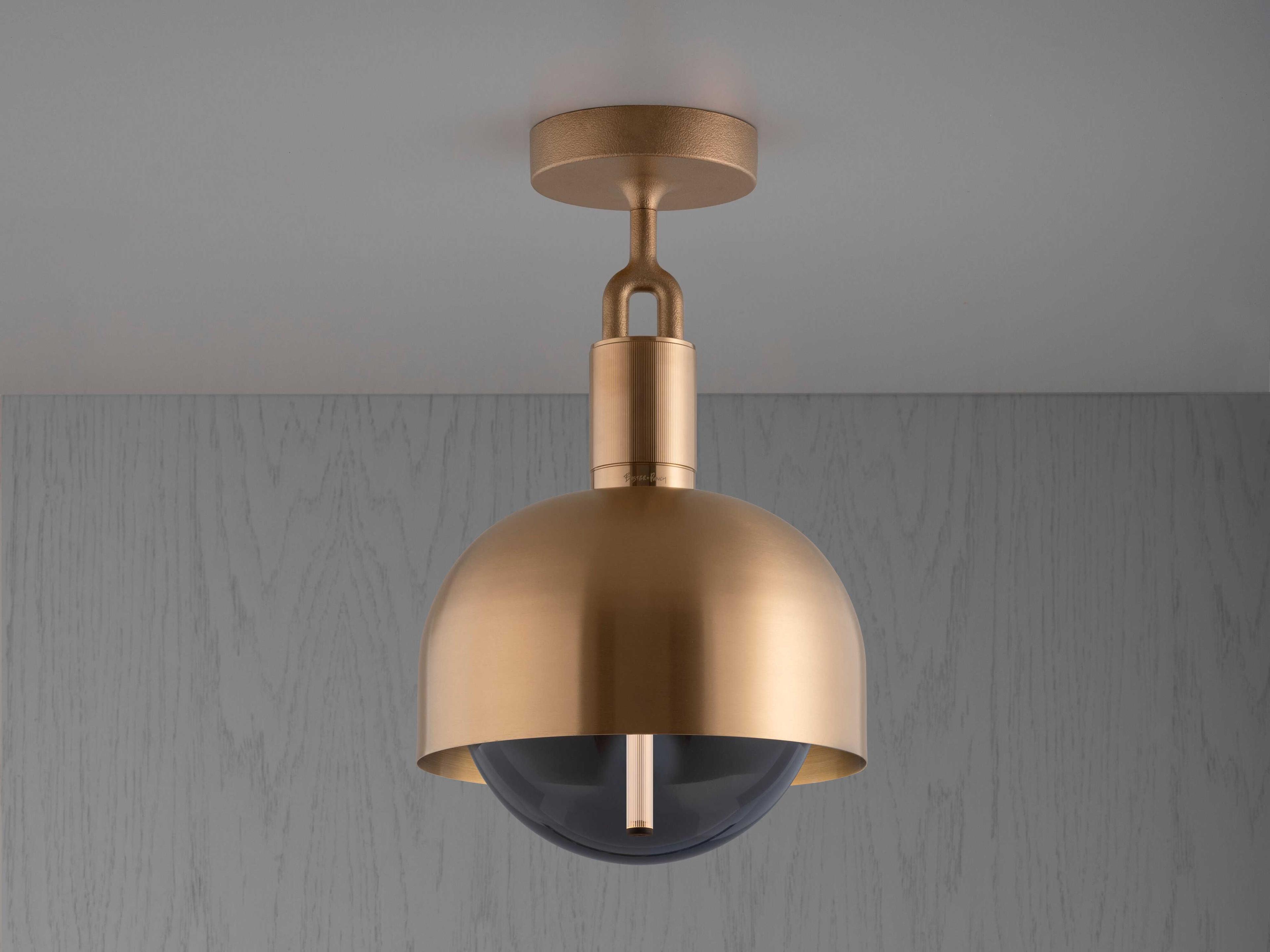 Buster + Punch Forked 1-Light Brass Semi Flush Mount