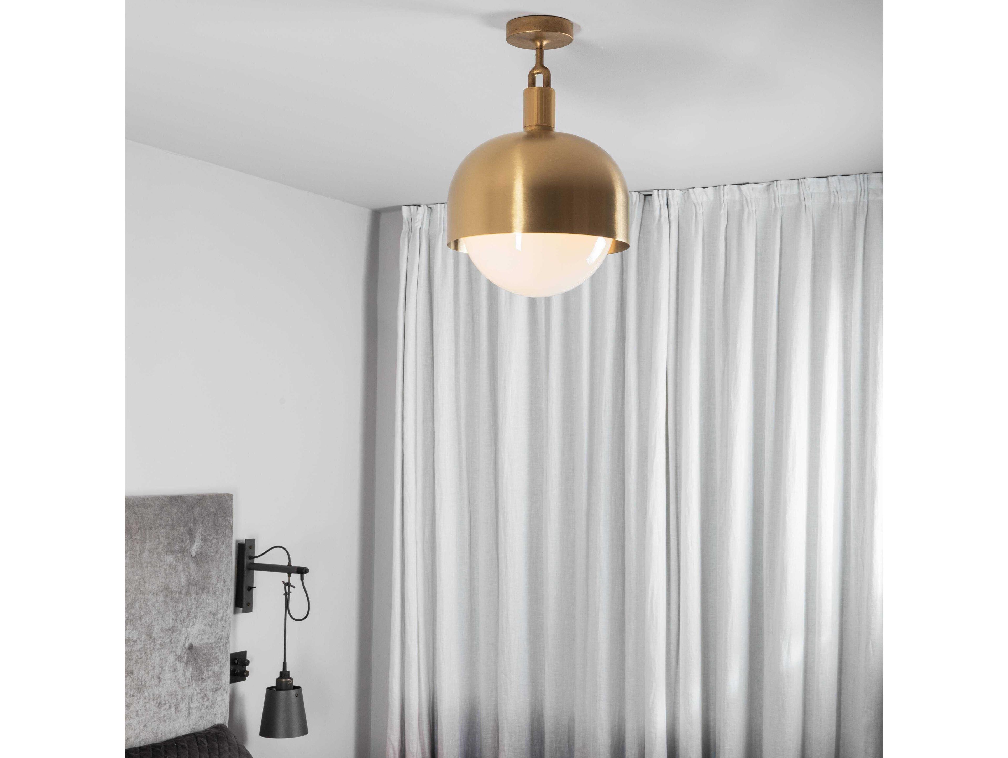 Buster + Punch Forked 1-Light Brass Semi Flush Mount