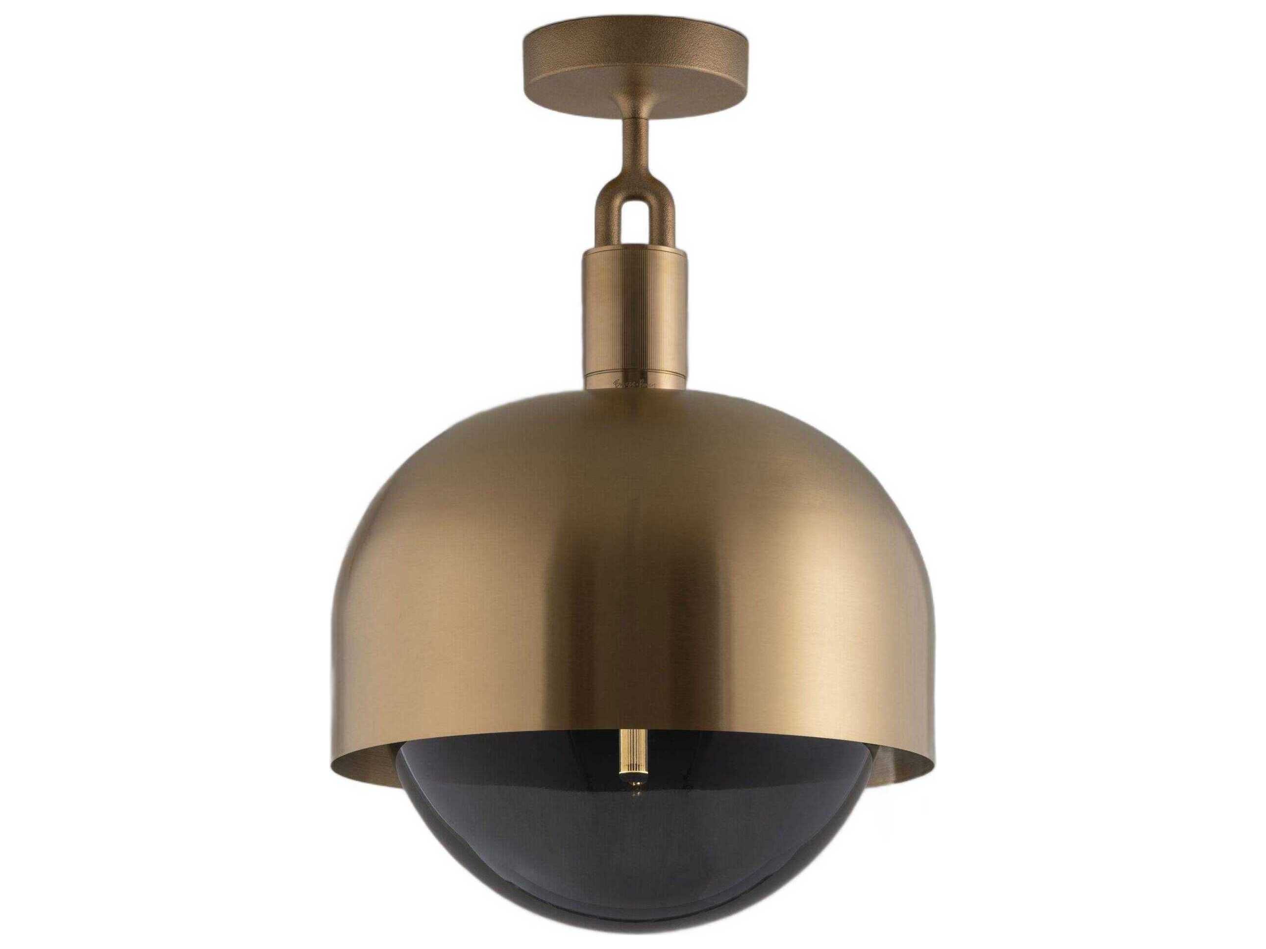 Buster + Punch Forked 1-Light Brass Semi Flush Mount