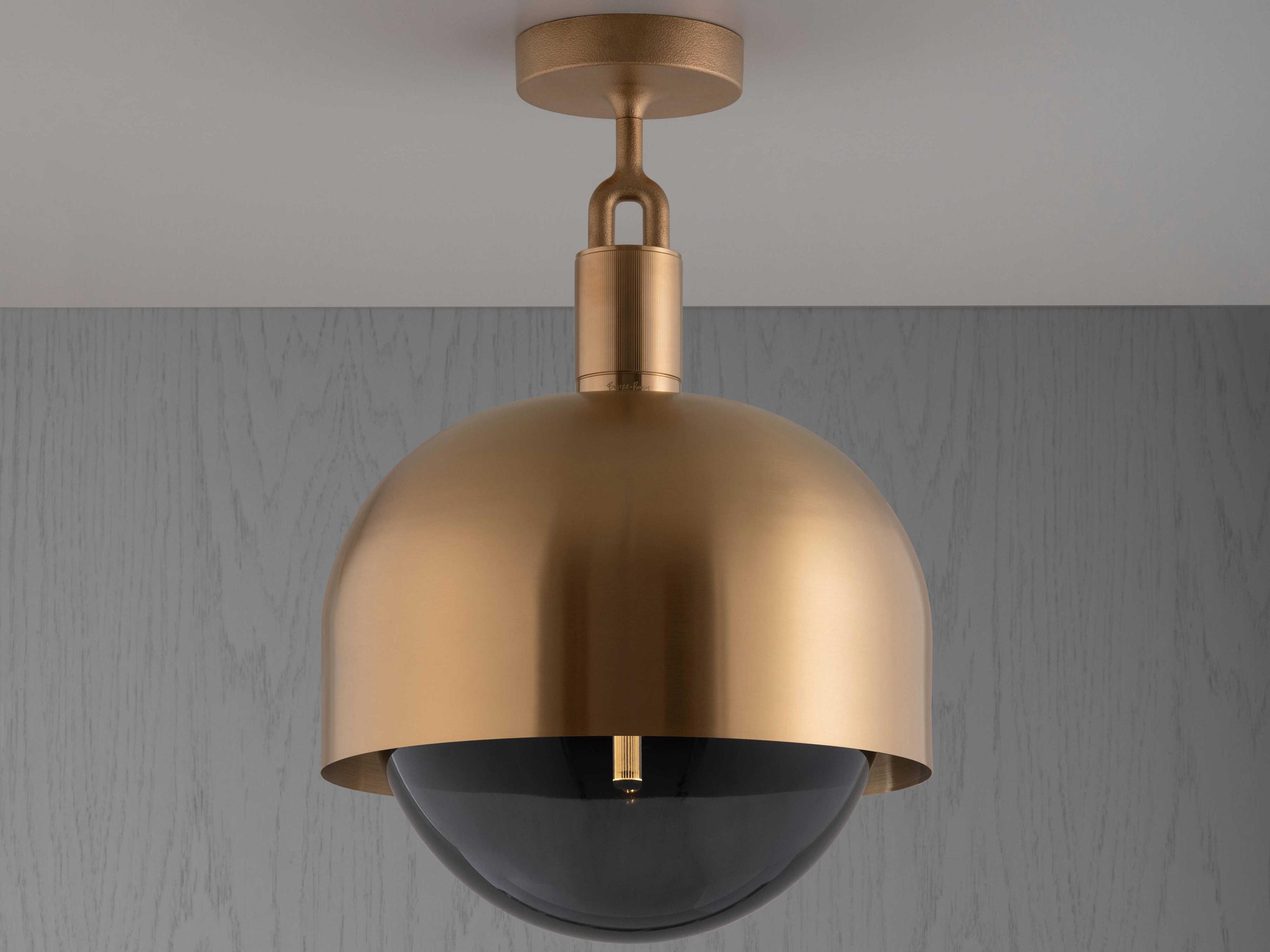 Buster + Punch Forked 1-Light Brass Semi Flush Mount