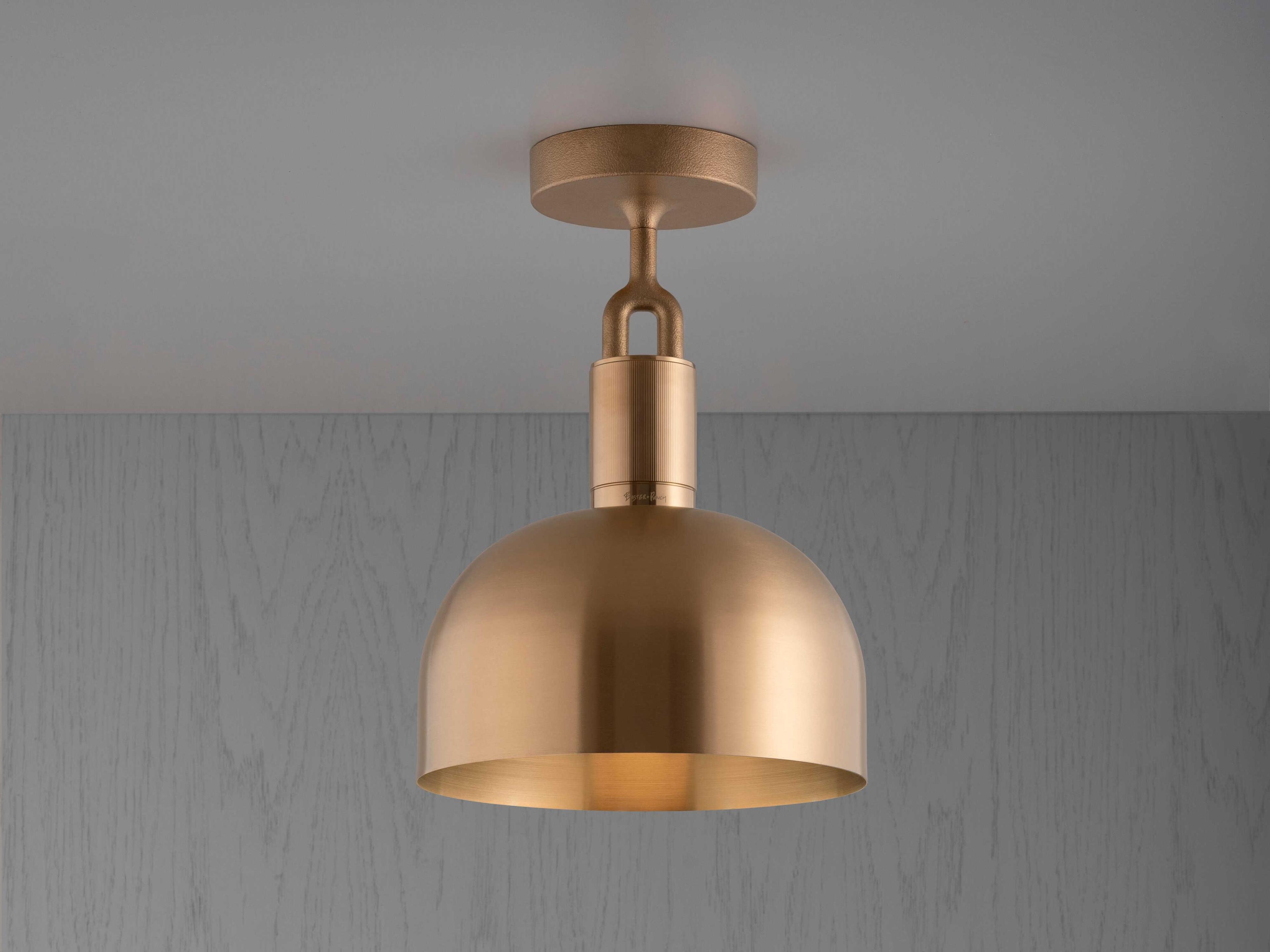 Buster + Punch Forked 1-Light Brass Semi Flush Mount