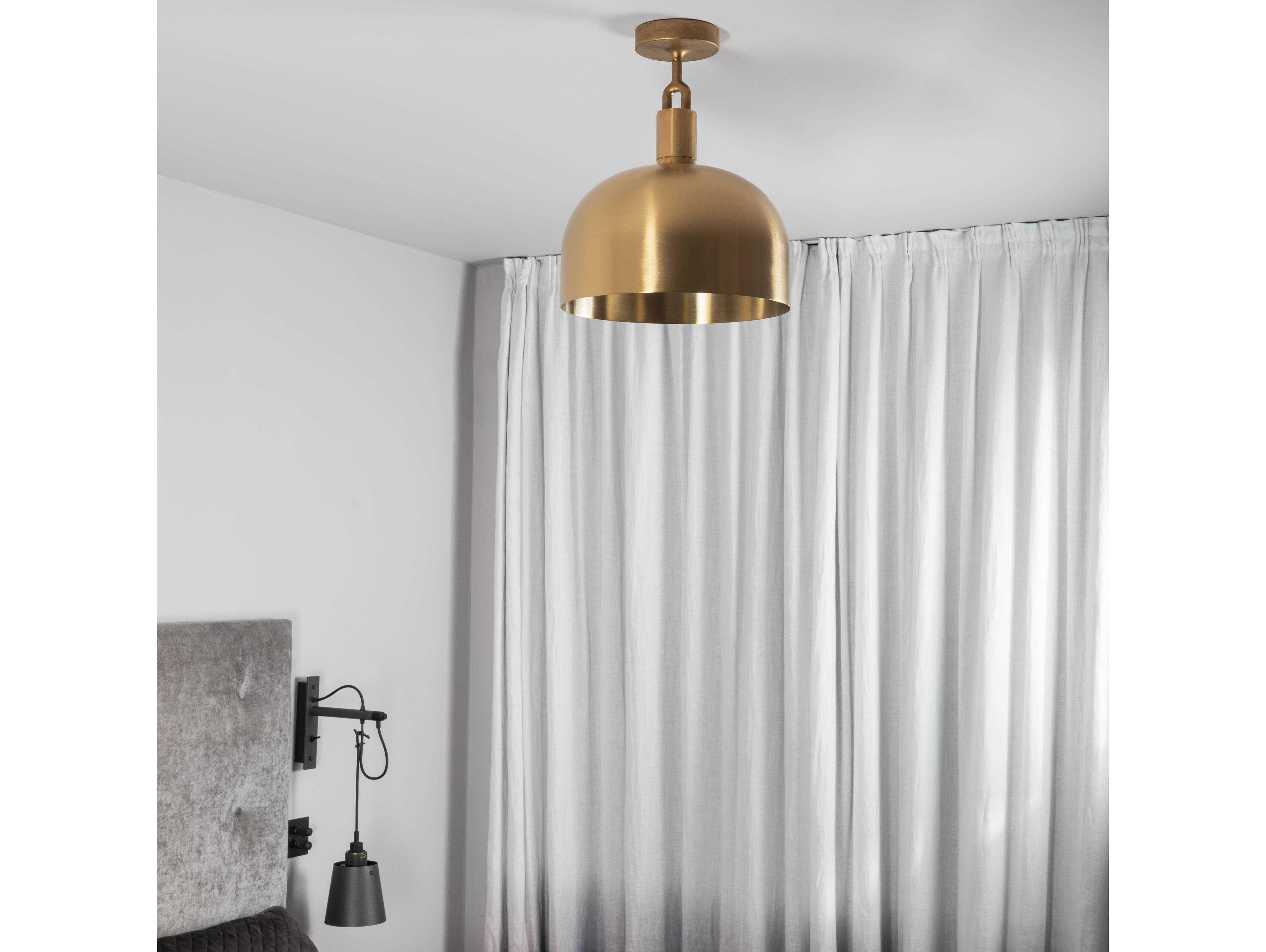 Buster + Punch Forked 1-Light Brass Semi Flush Mount