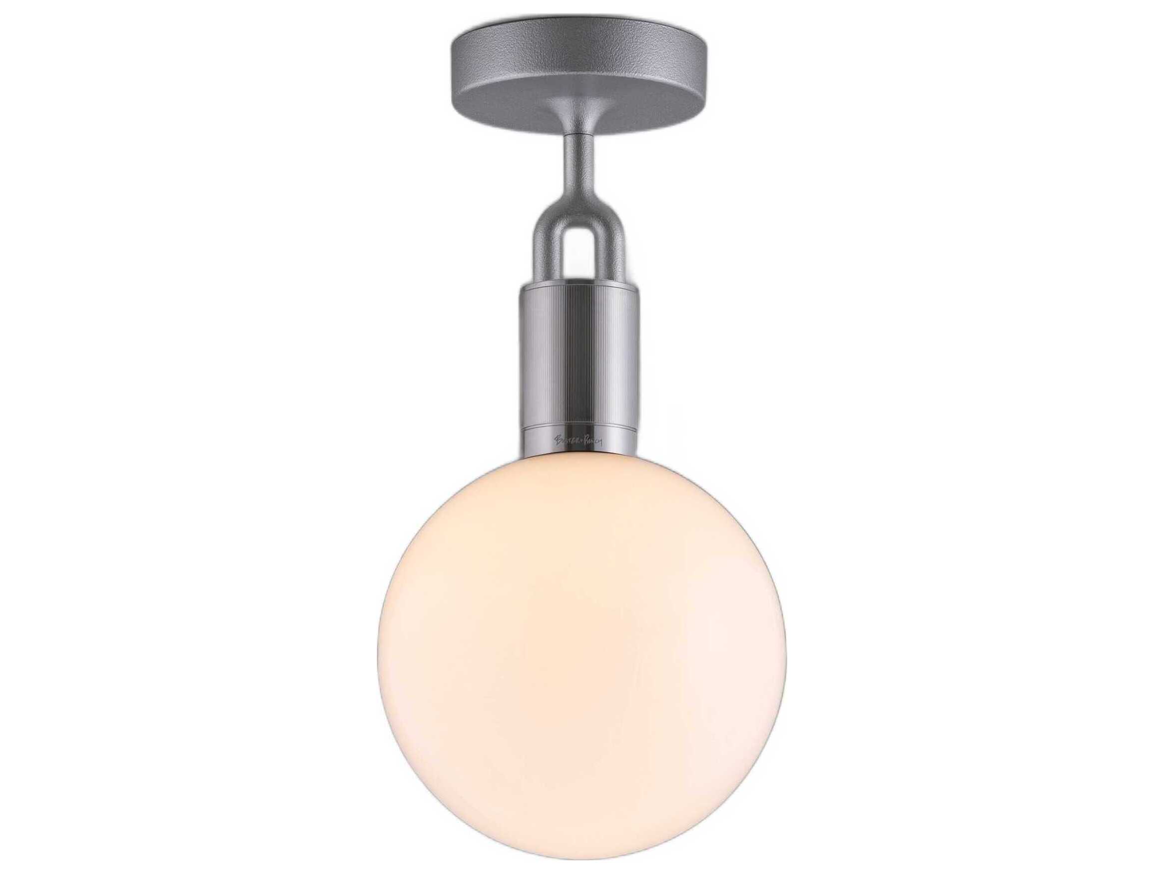 Buster + Punch Forked 1-Light Steel Globe Semi Flush Mount