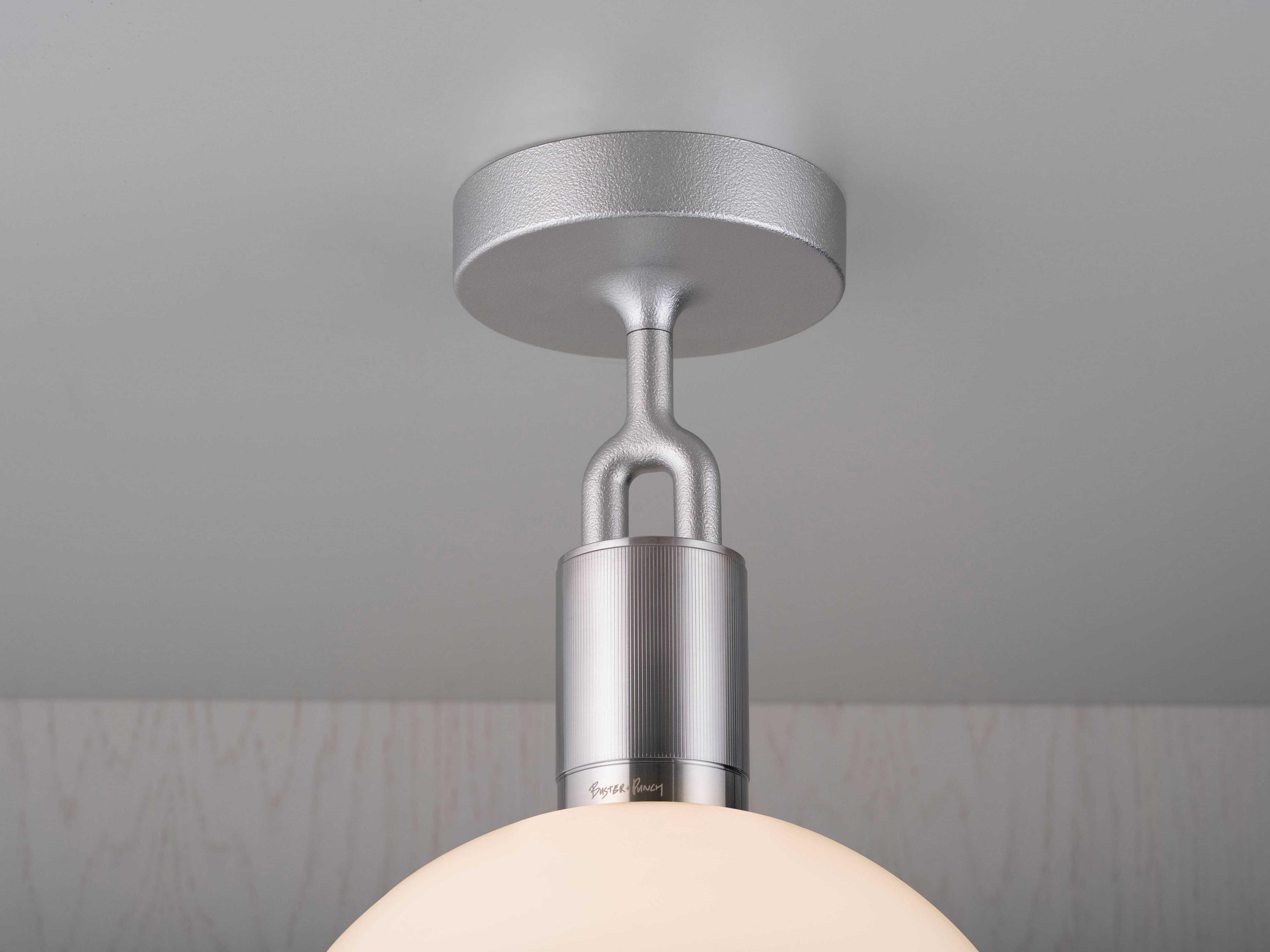 Buster + Punch Forked 1-Light Steel Globe Semi Flush Mount