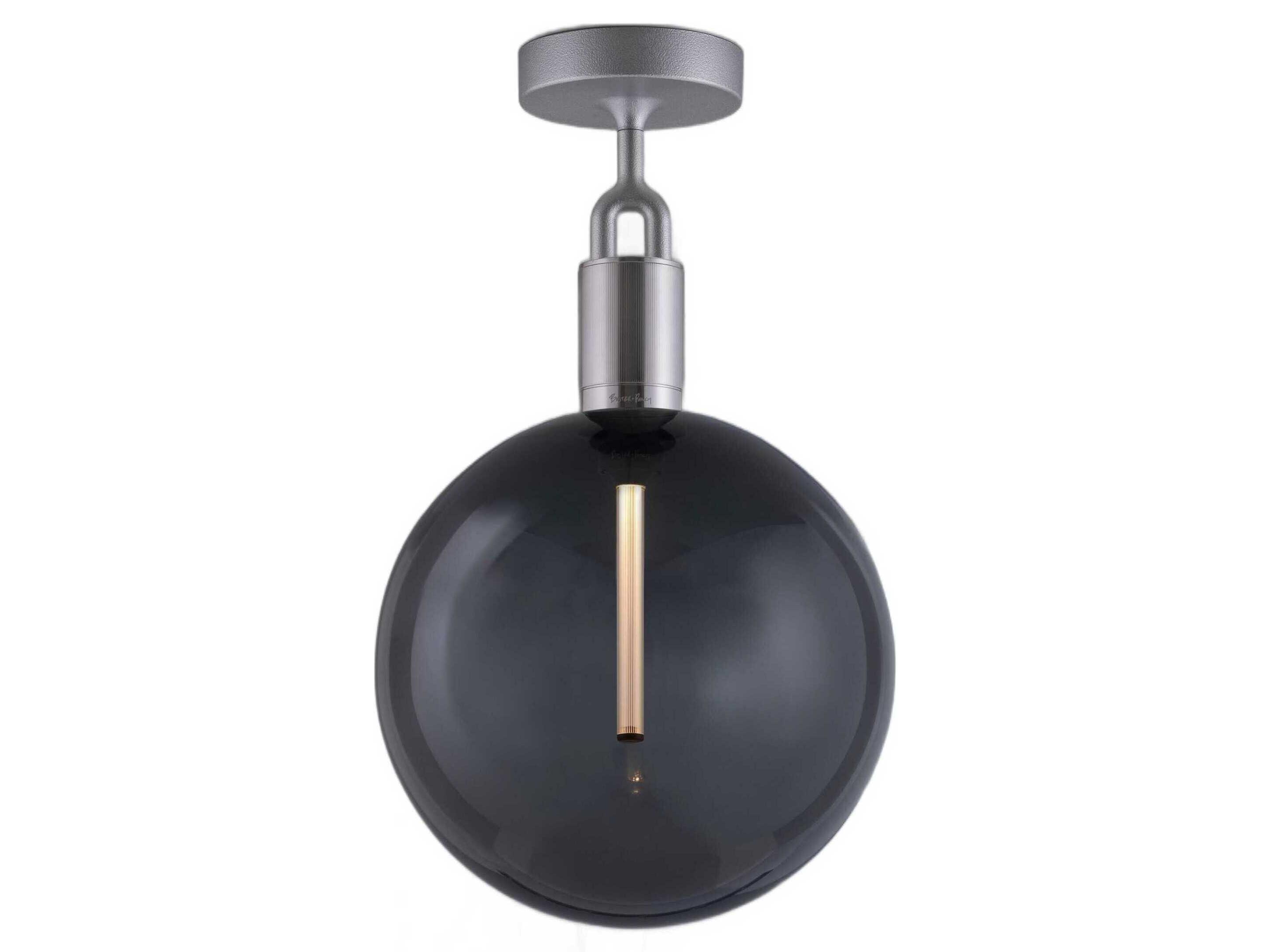 Buster + Punch Forked 1-Light Steel Globe Semi Flush Mount