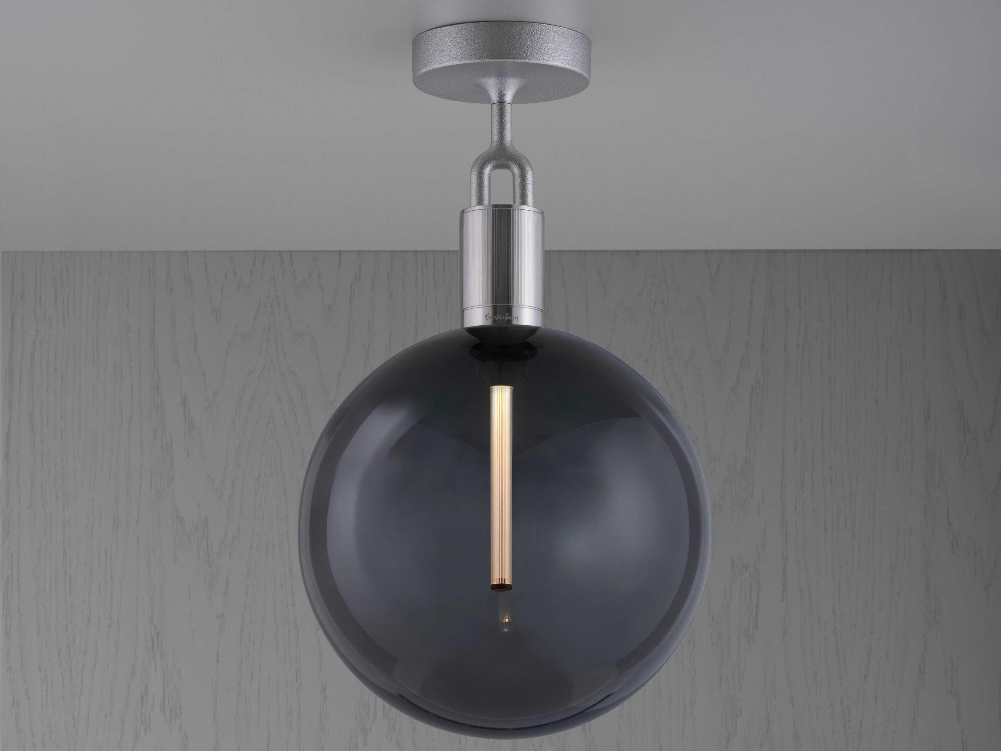 Buster + Punch Forked 1-Light Steel Globe Semi Flush Mount