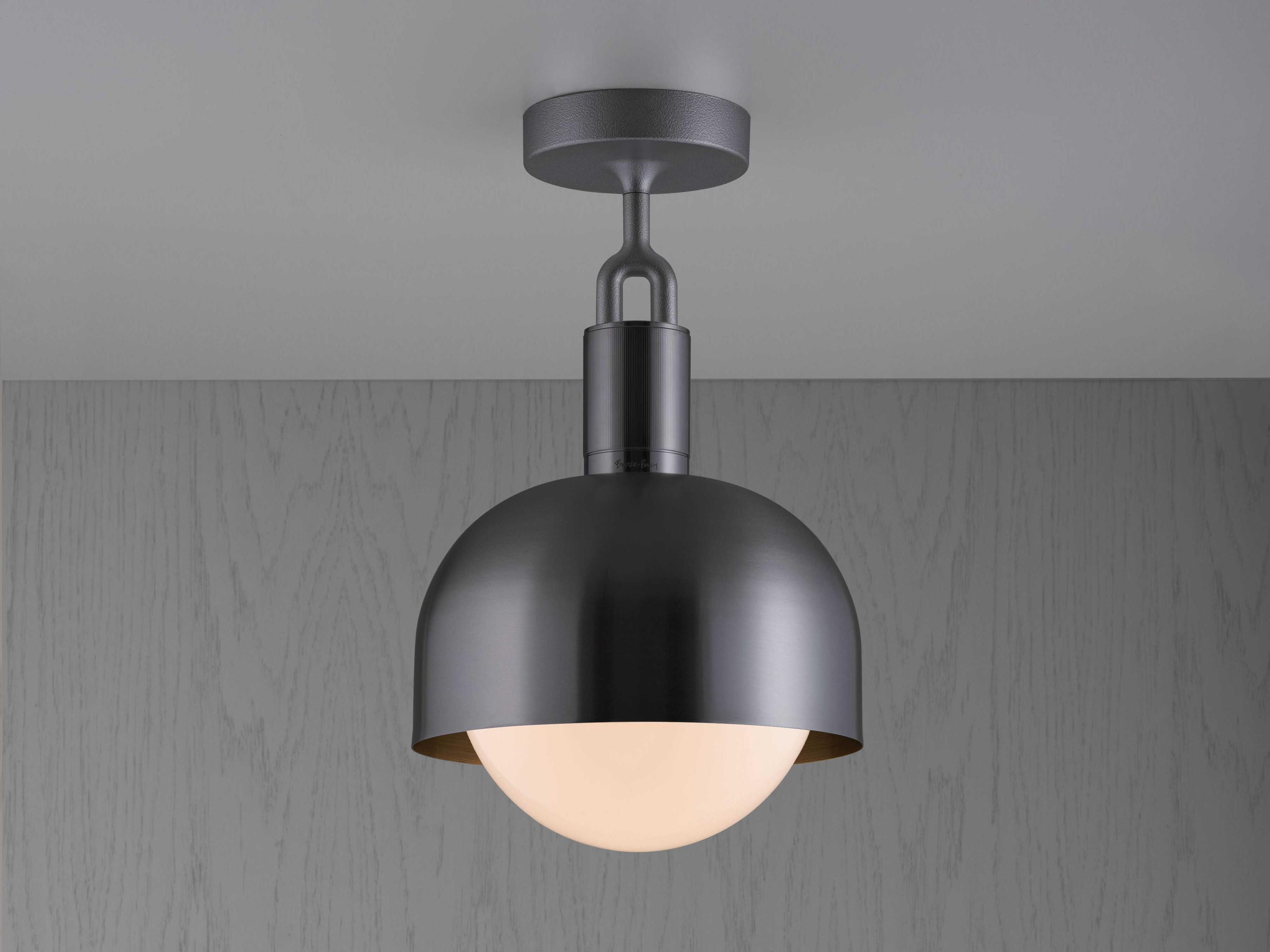 Buster + Punch Forked 1-Light Gun Metal Gunmetal Semi Flush Mount