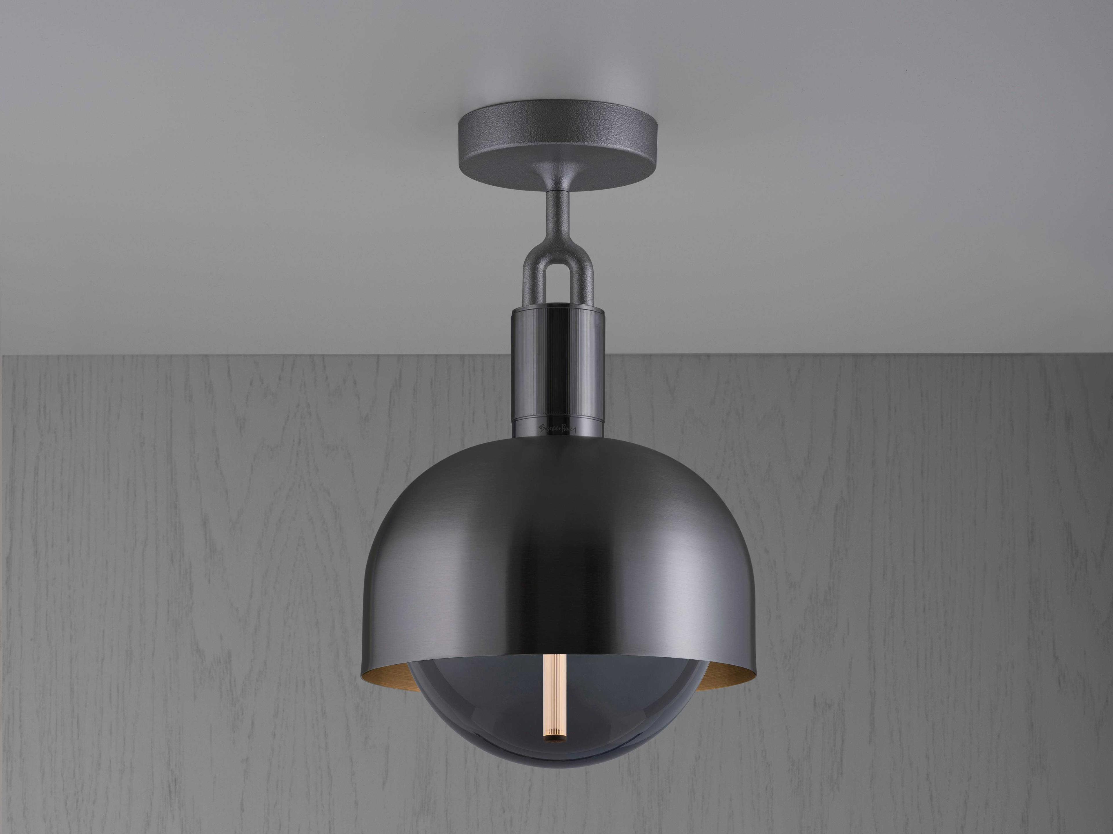 Buster + Punch Forked 1-Light Gun Metal Gunmetal Semi Flush Mount