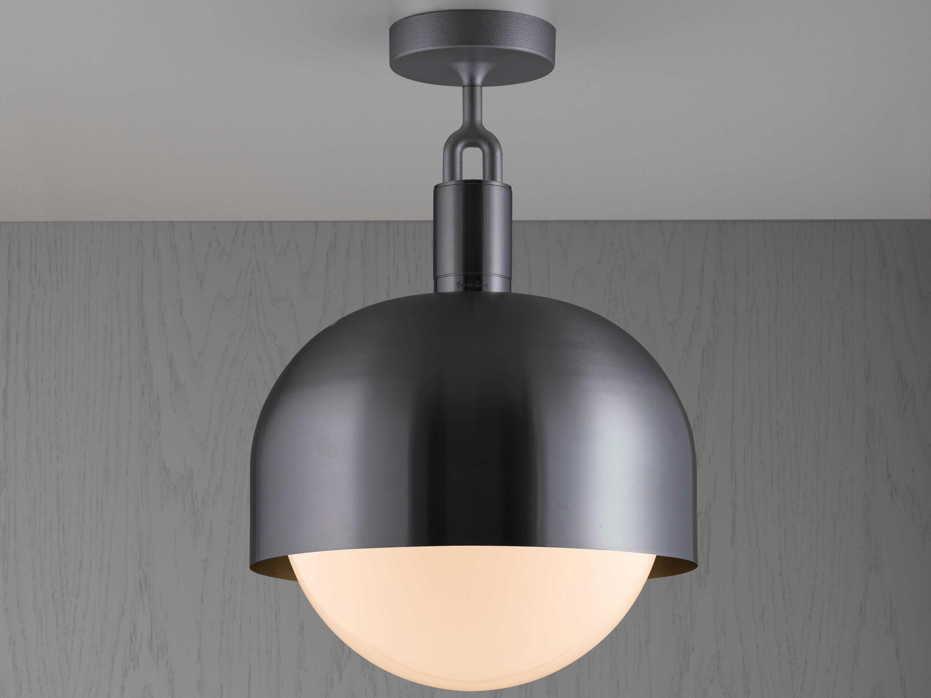 Buster + Punch Forked 1-Light Gun Metal Gunmetal Semi Flush Mount