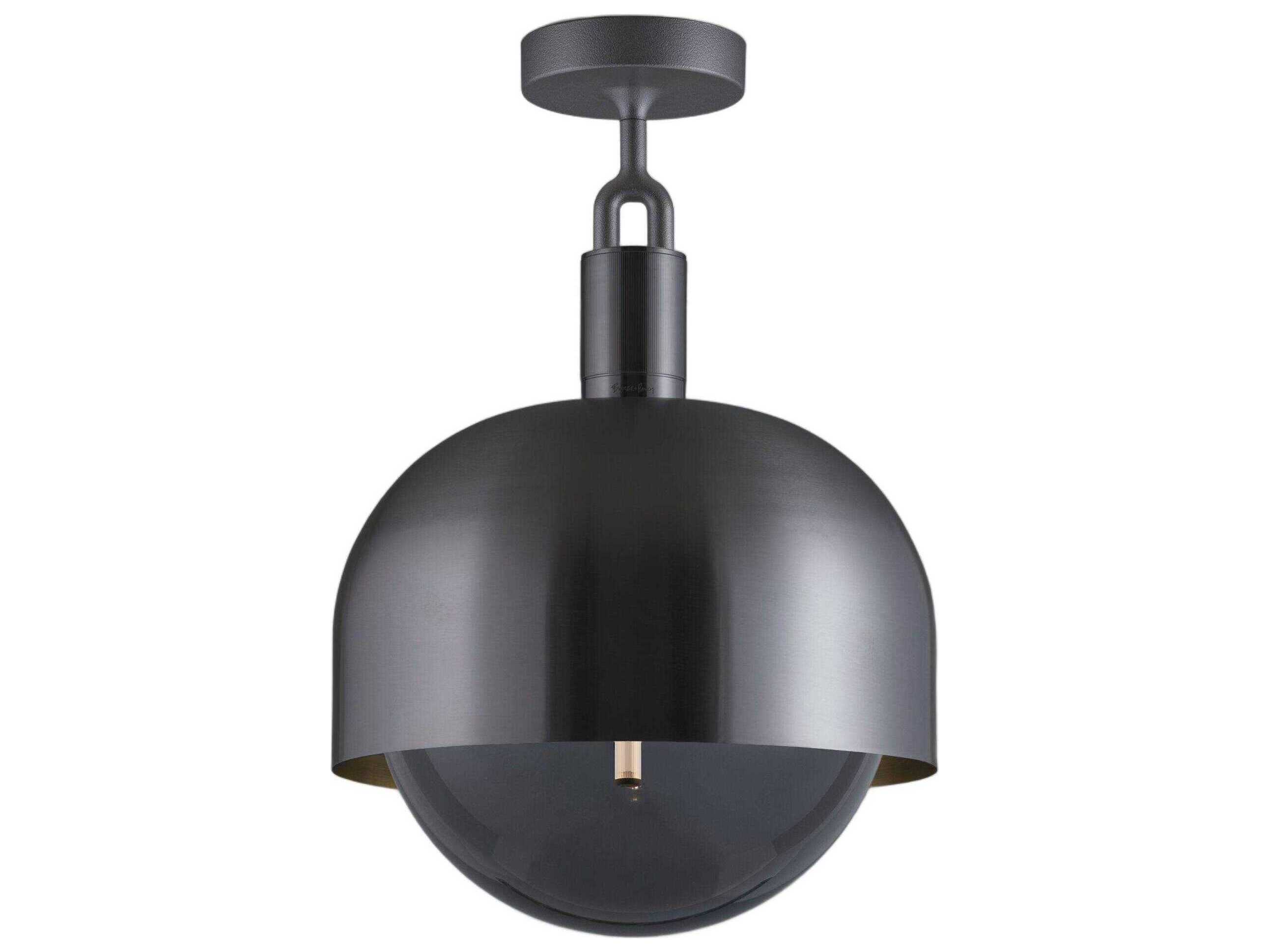 Buster + Punch Forked 1-Light Gun Metal Gunmetal Semi Flush Mount