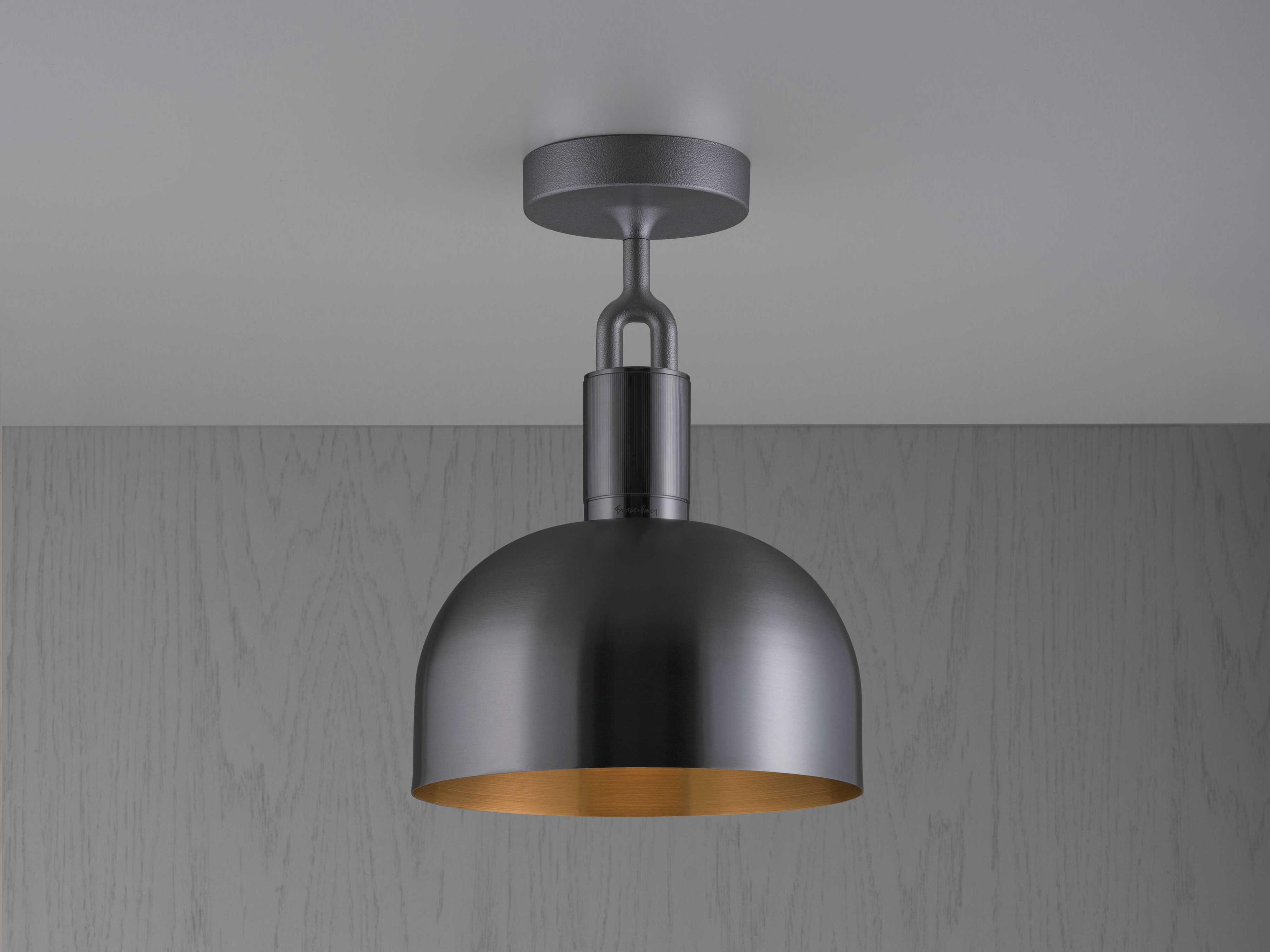 Buster + Punch Forked 1-Light Gun Metal Gunmetal Semi Flush Mount