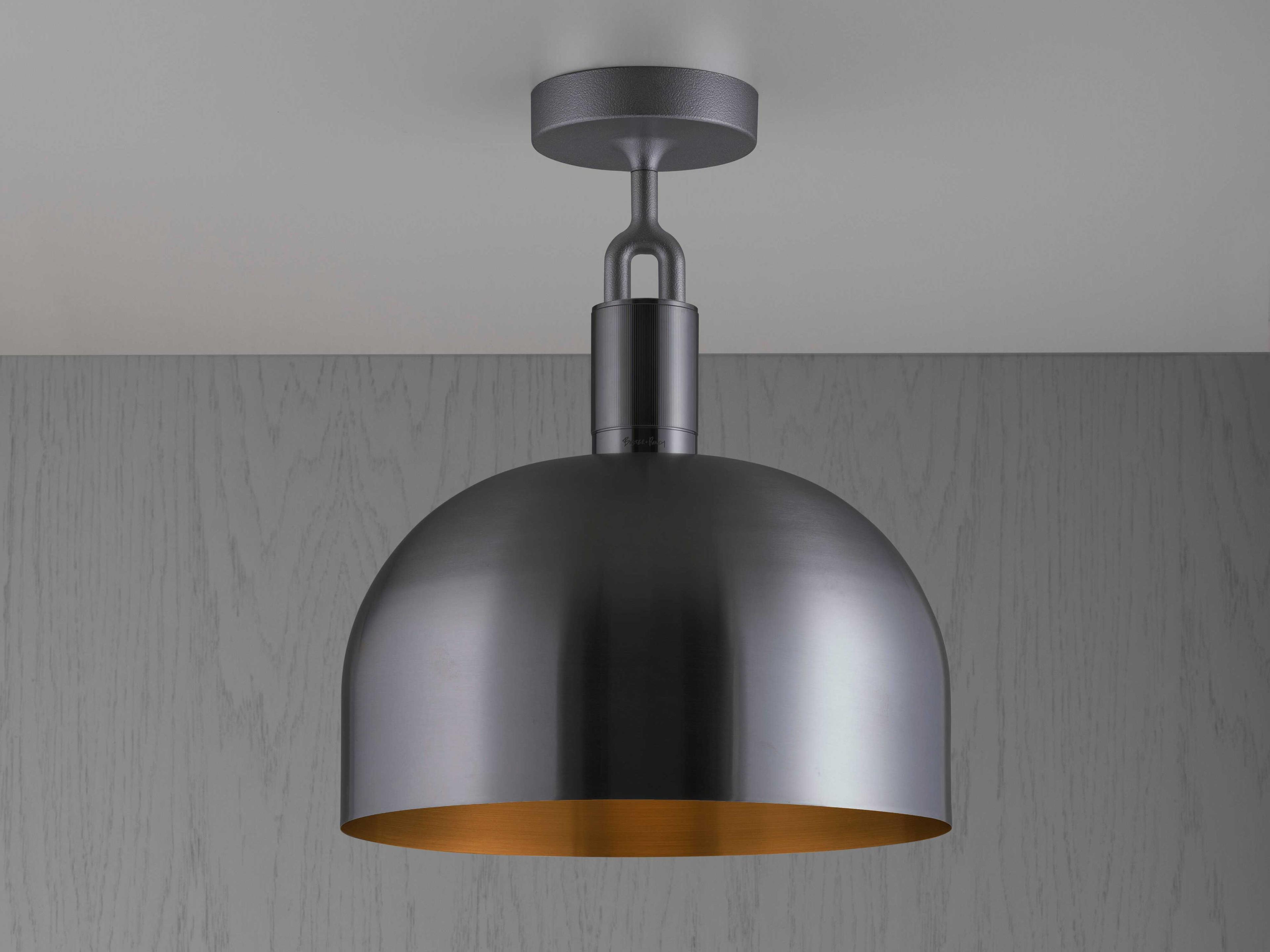 Buster + Punch Forked 1-Light Gun Metal Gunmetal Semi Flush Mount