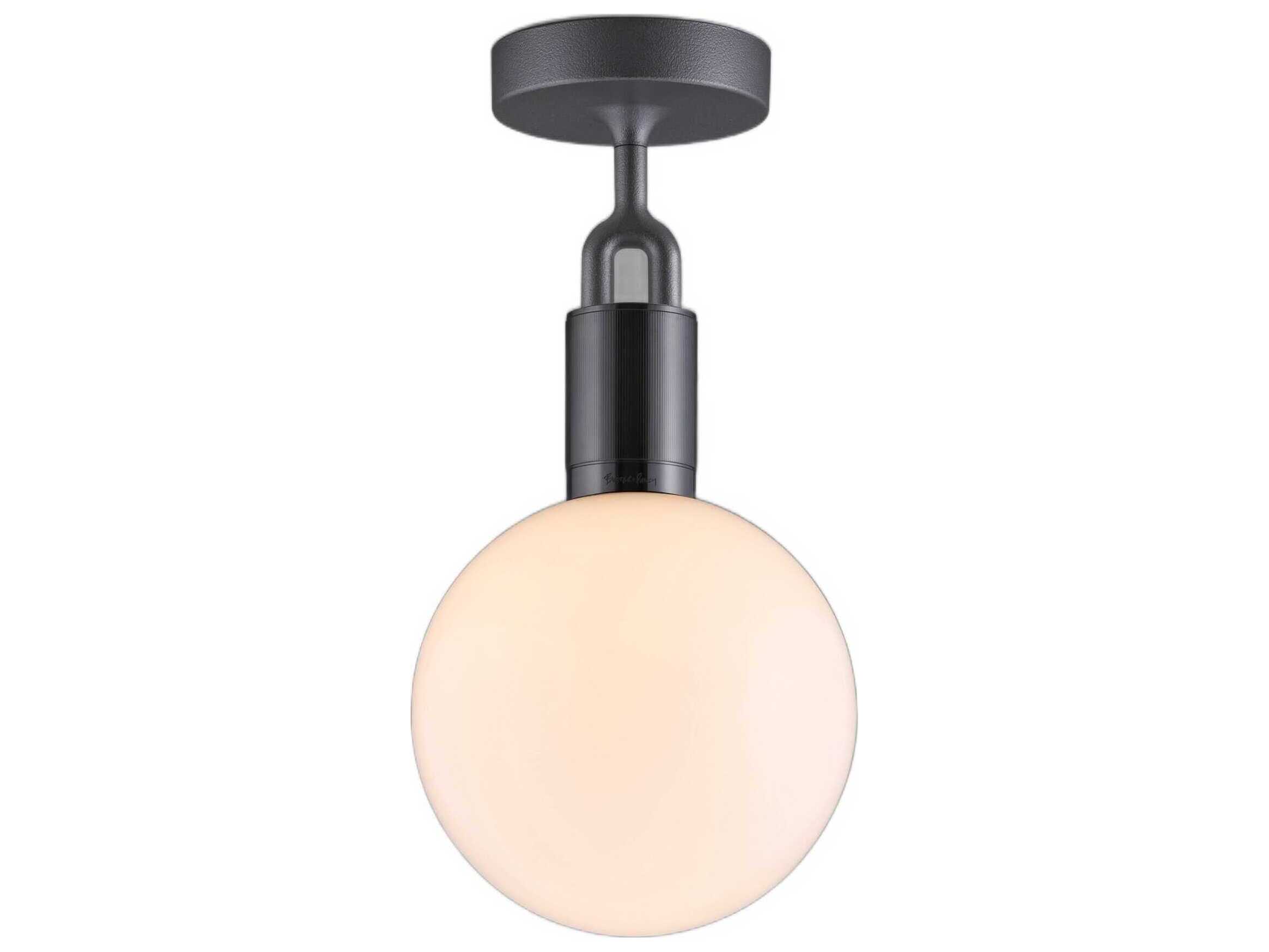 Buster + Punch Forked 1-Light Gun Metal Gunmetal Globe Semi Flush Mount