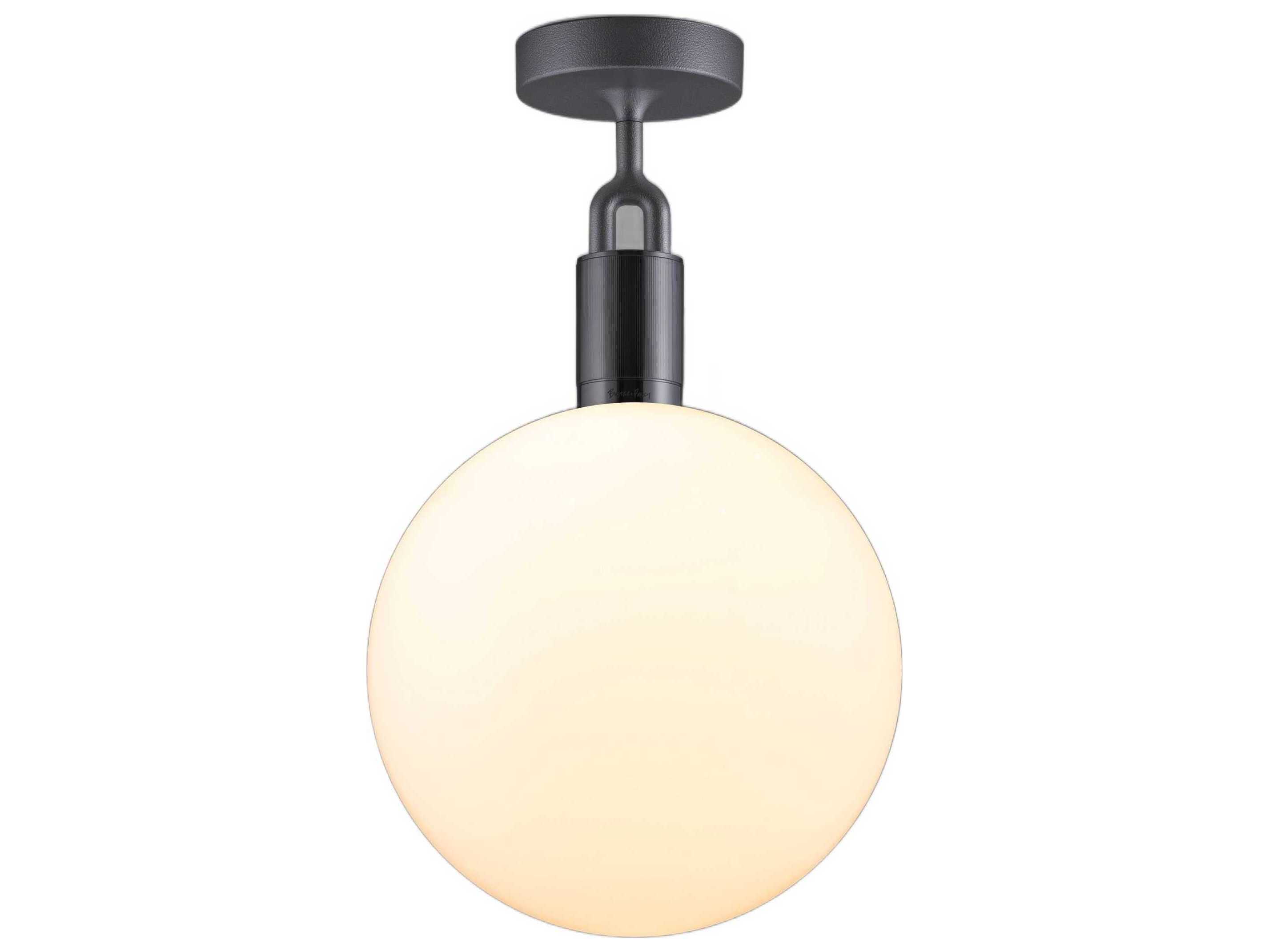 Buster + Punch Forked 1-Light Gun Metal Gunmetal Globe Semi Flush Mount