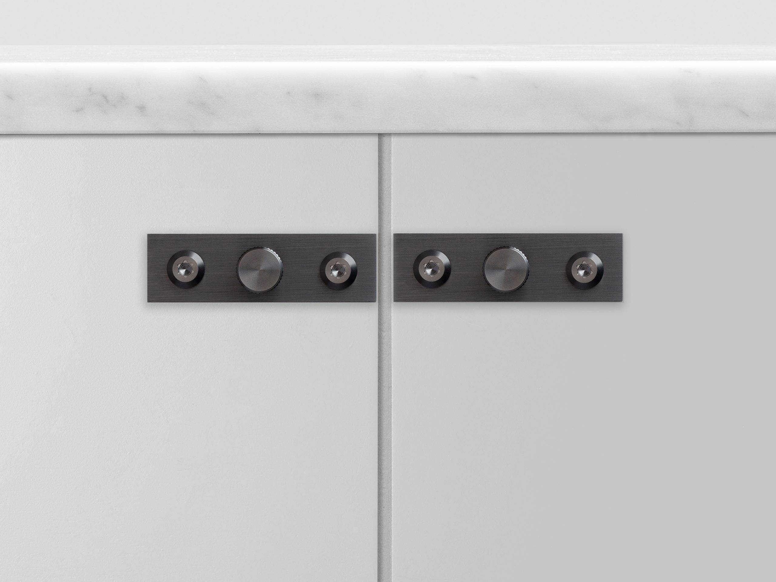 Buster + Punch Gun Metal Linear Plated Furniture Knob