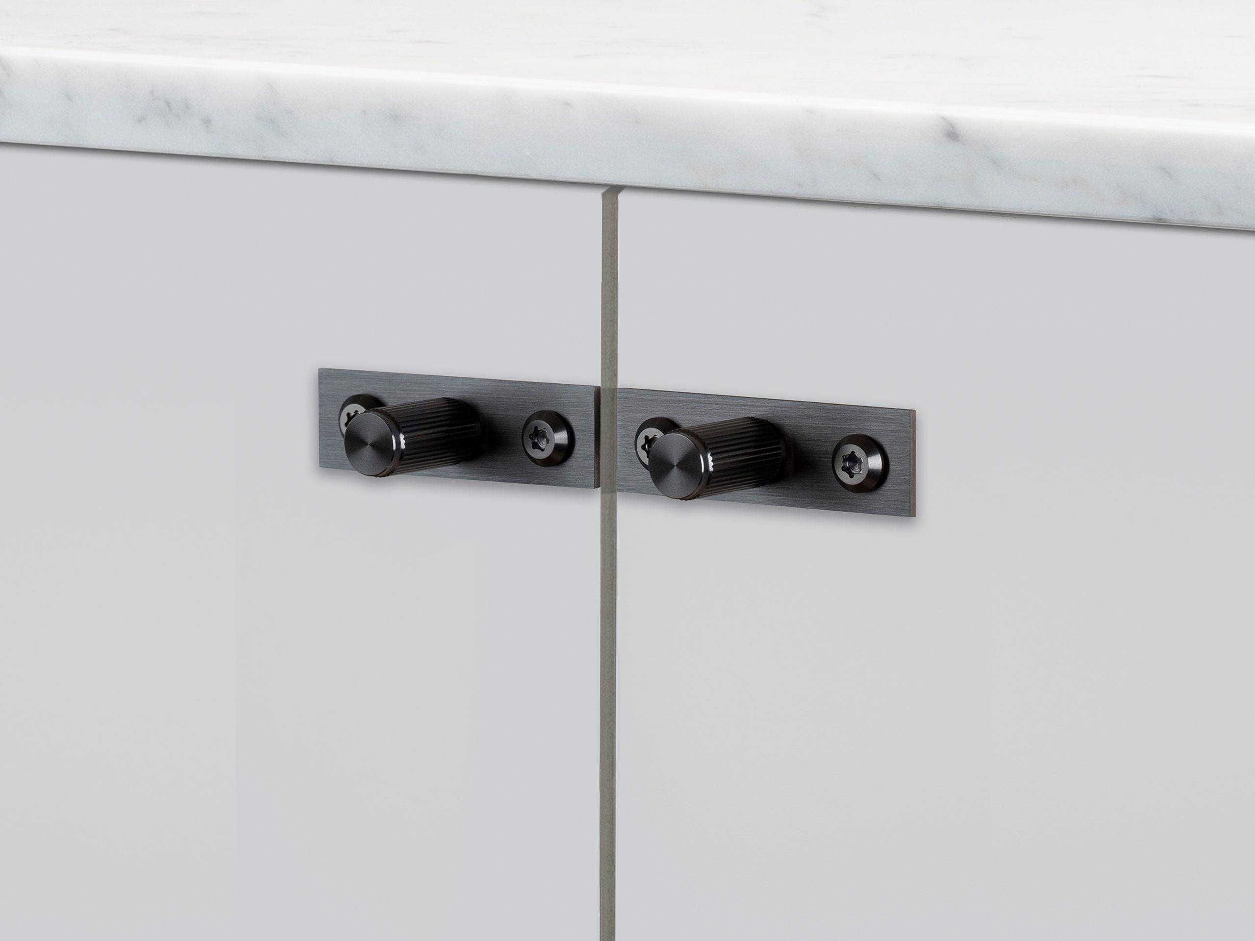 Buster + Punch Gun Metal Linear Plated Furniture Knob