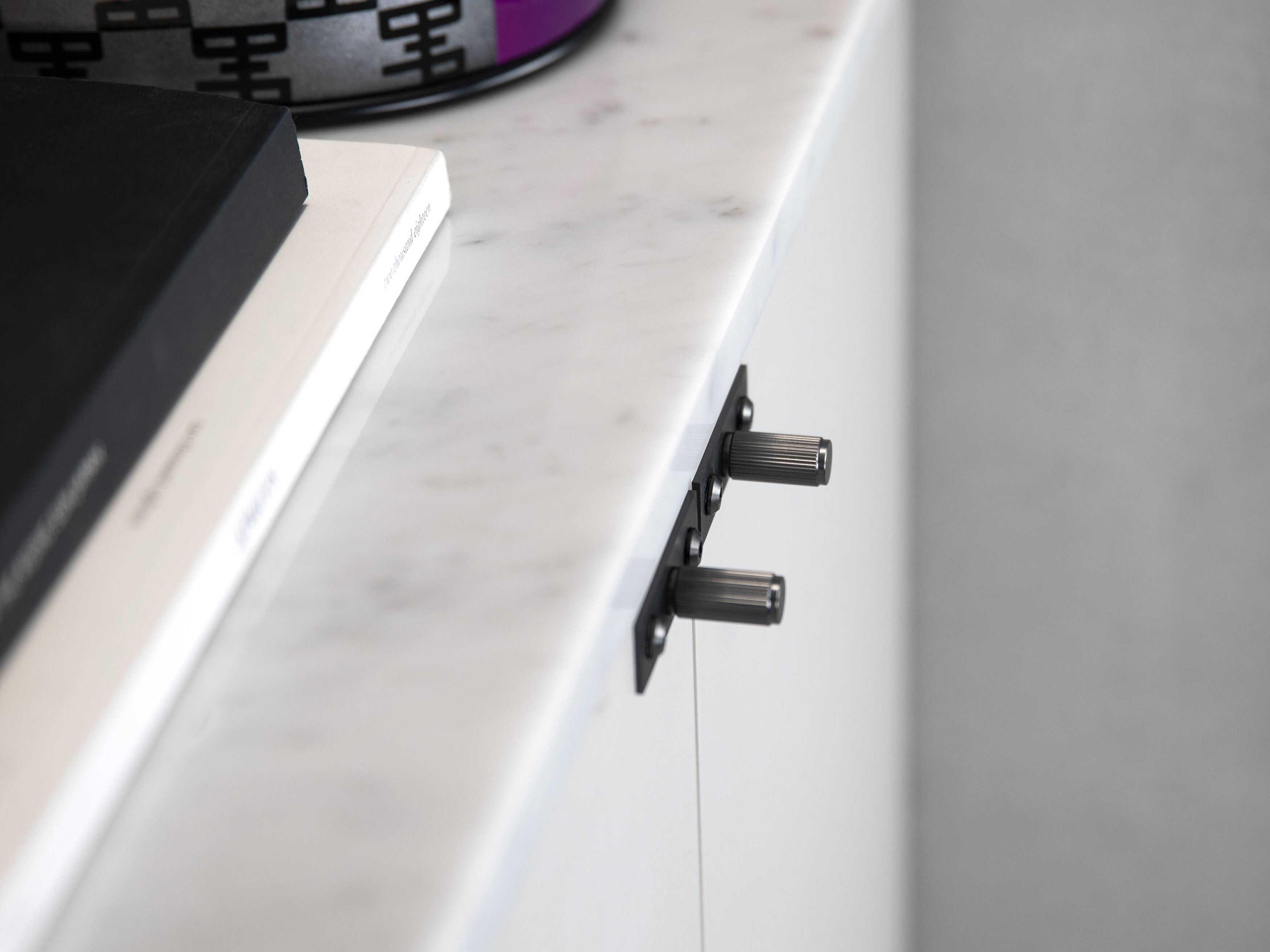 Buster + Punch Gun Metal Linear Plated Furniture Knob