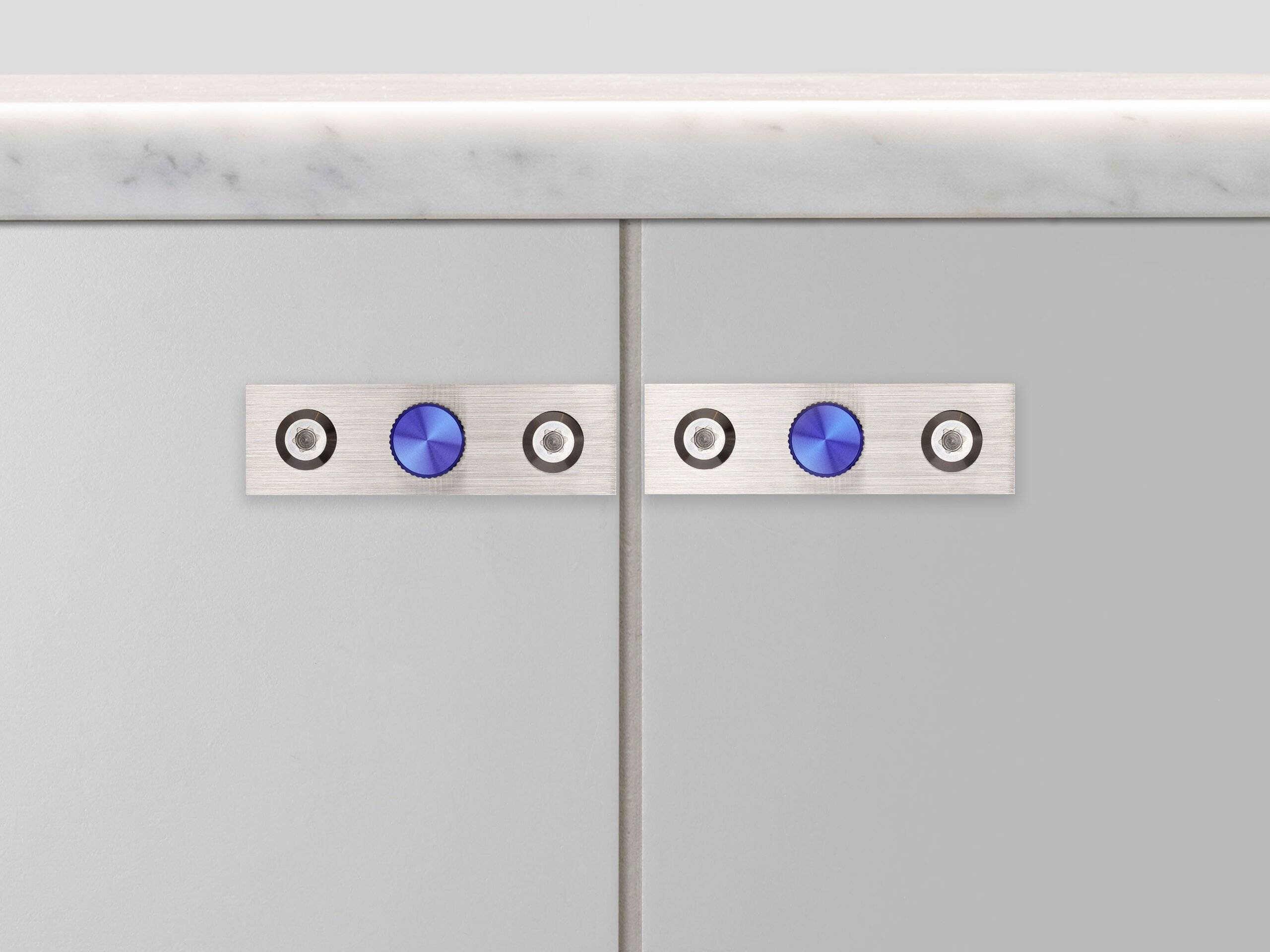 Buster + Punch Burnt Steel Linear Plated Furniture Knob