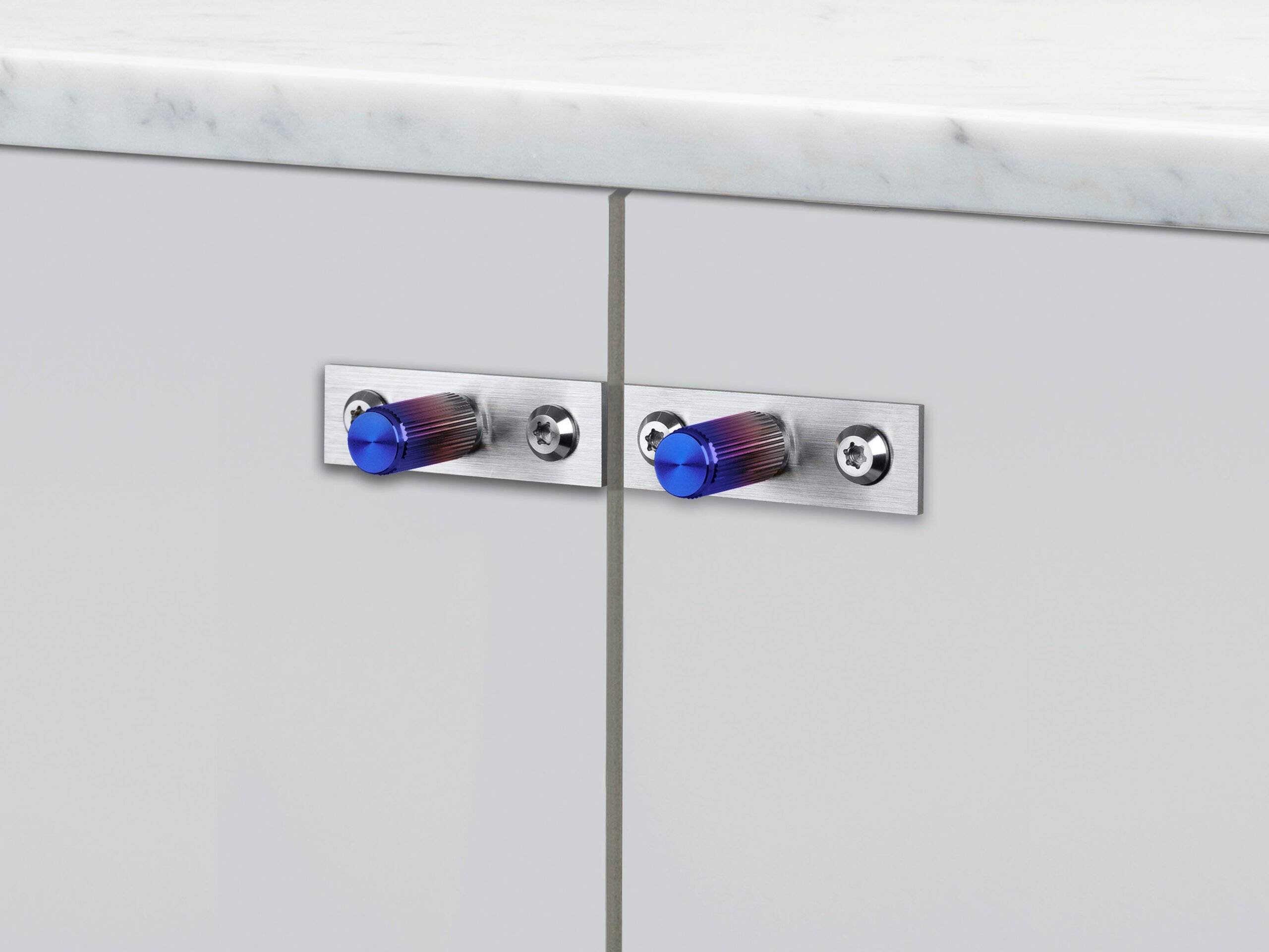 Buster + Punch Burnt Steel Linear Plated Furniture Knob