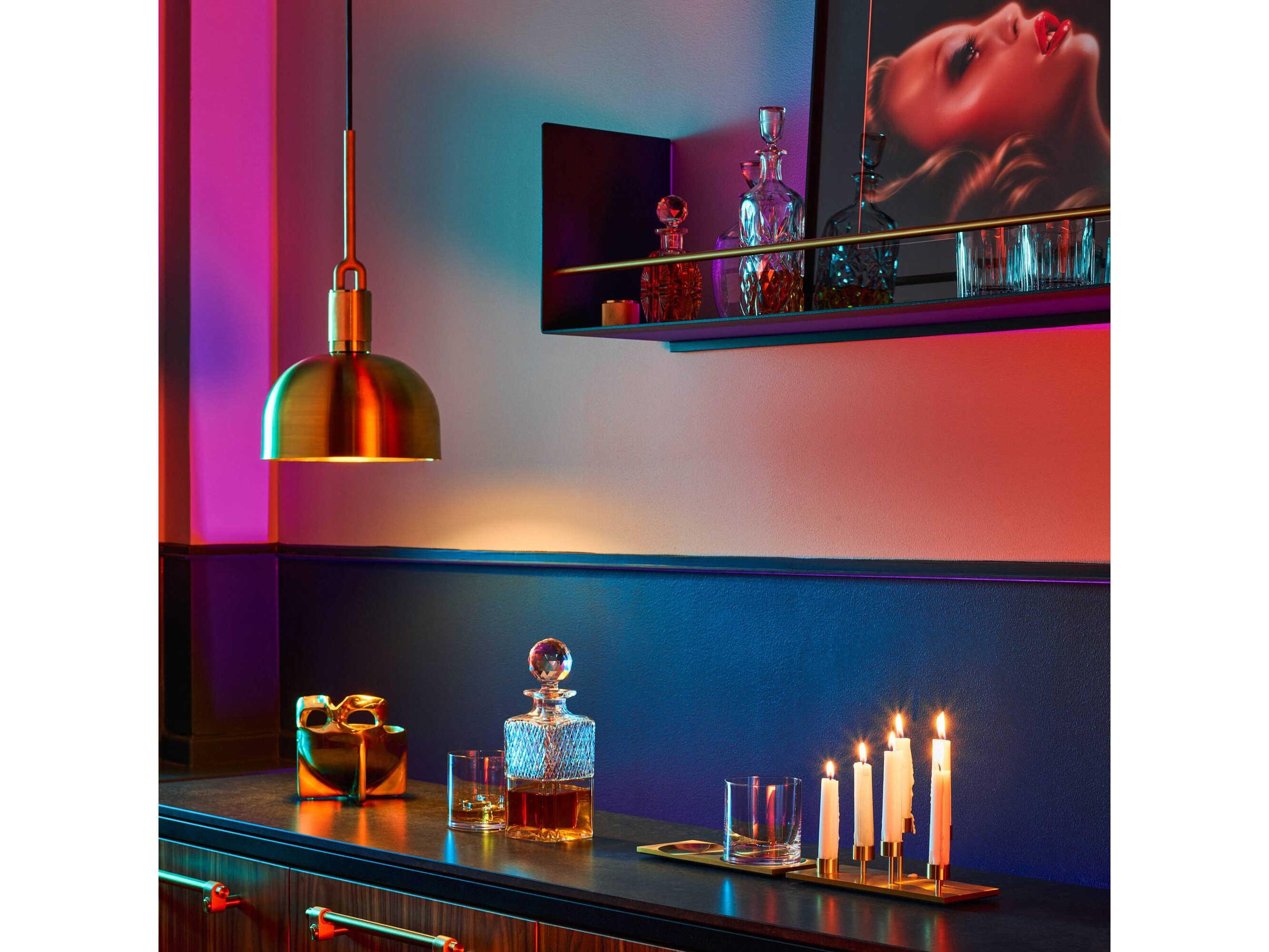 Buster + Punch Forked 1-Light Brass Pendant