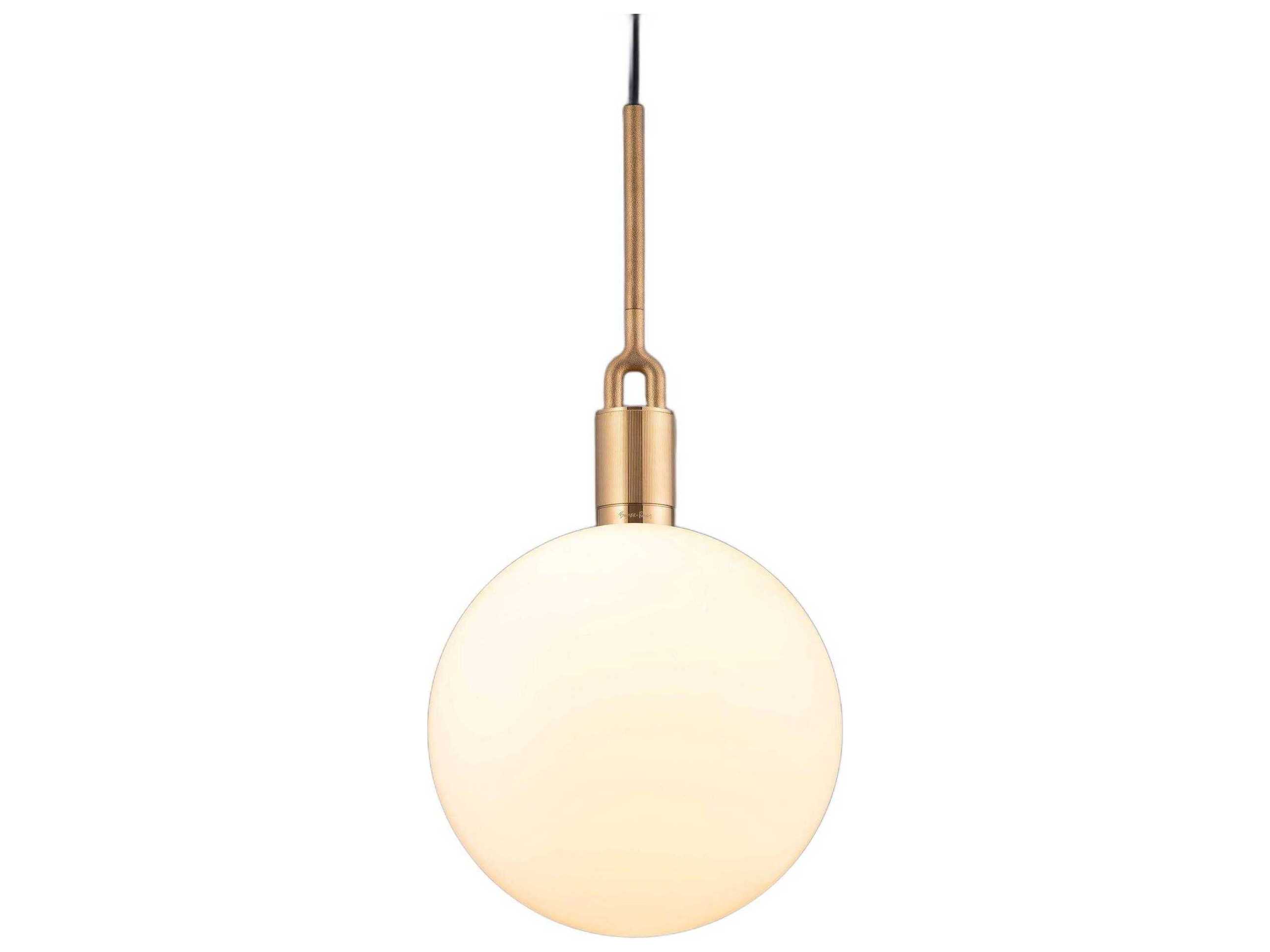 Buster + Punch Forked 1-Light Brass Globe Mini Pendant