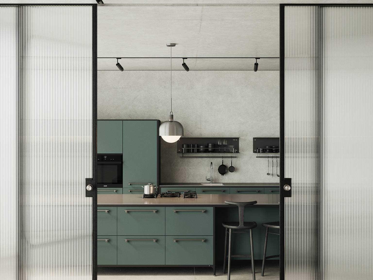 Buster + Punch Forked 1-Light Steel Pendant