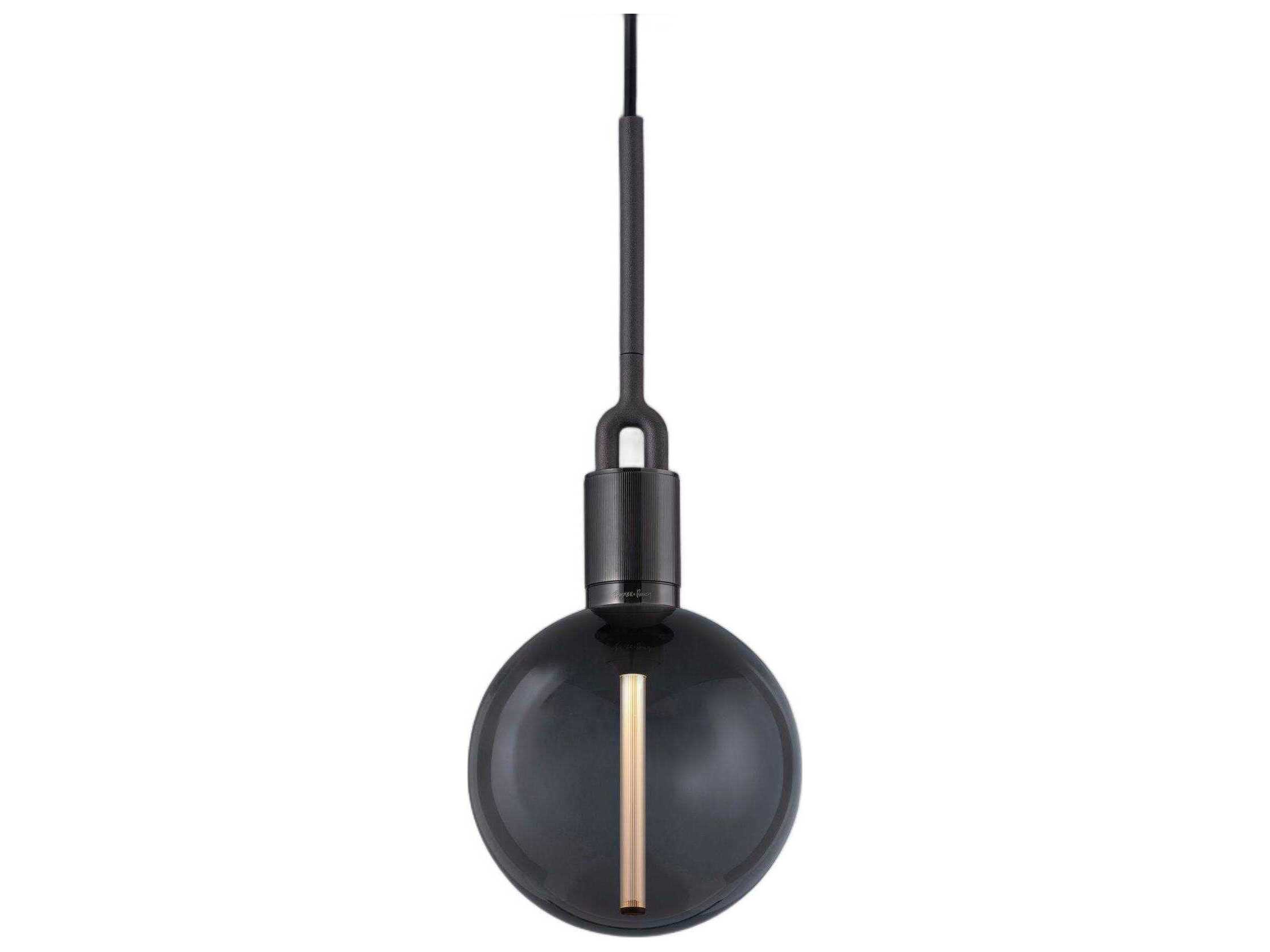 Buster + Punch Forked 1-Light Gun Metal Gunmetal Globe Mini Pendant