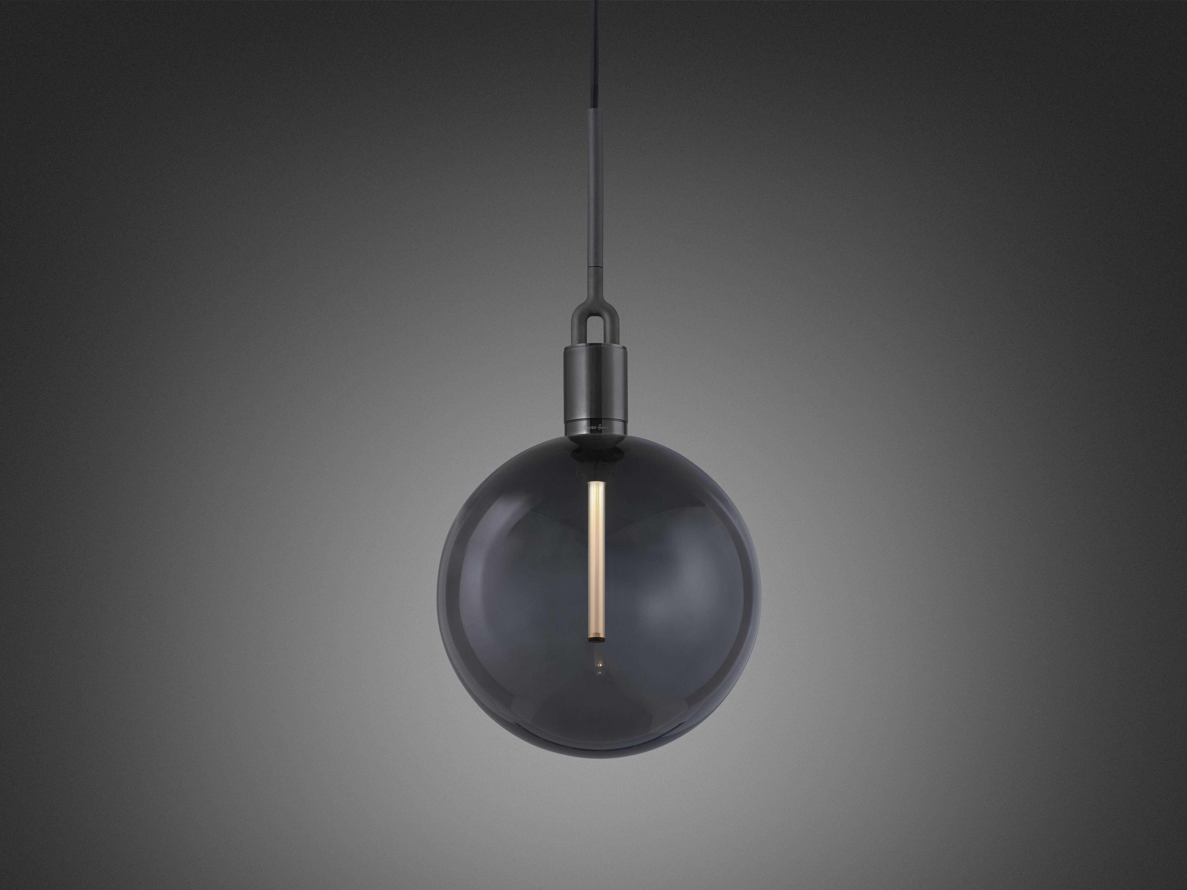 Buster + Punch Forked 1-Light Gun Metal Gunmetal Globe Mini Pendant