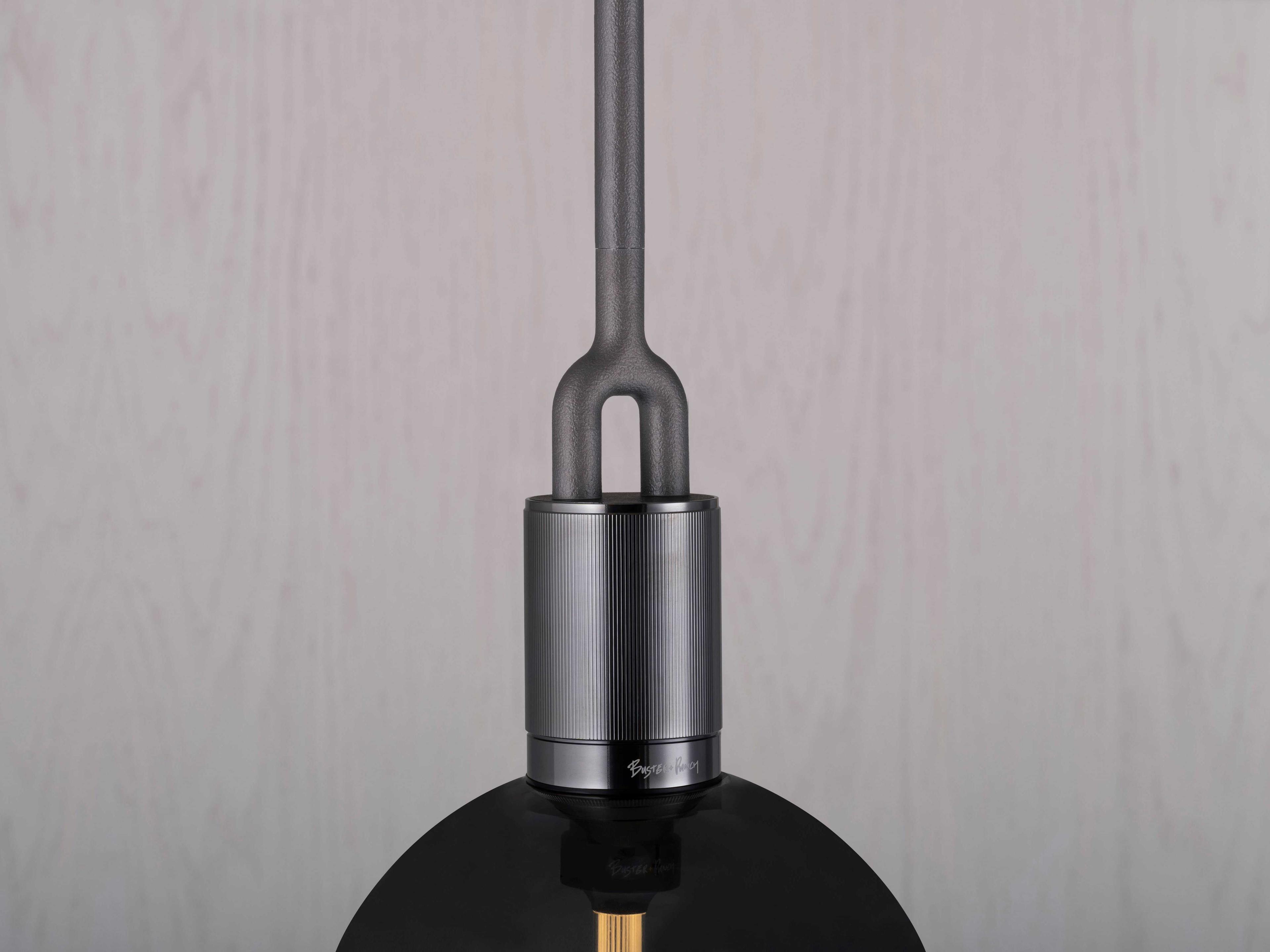 Buster + Punch Forked 1-Light Gun Metal Gunmetal Globe Mini Pendant