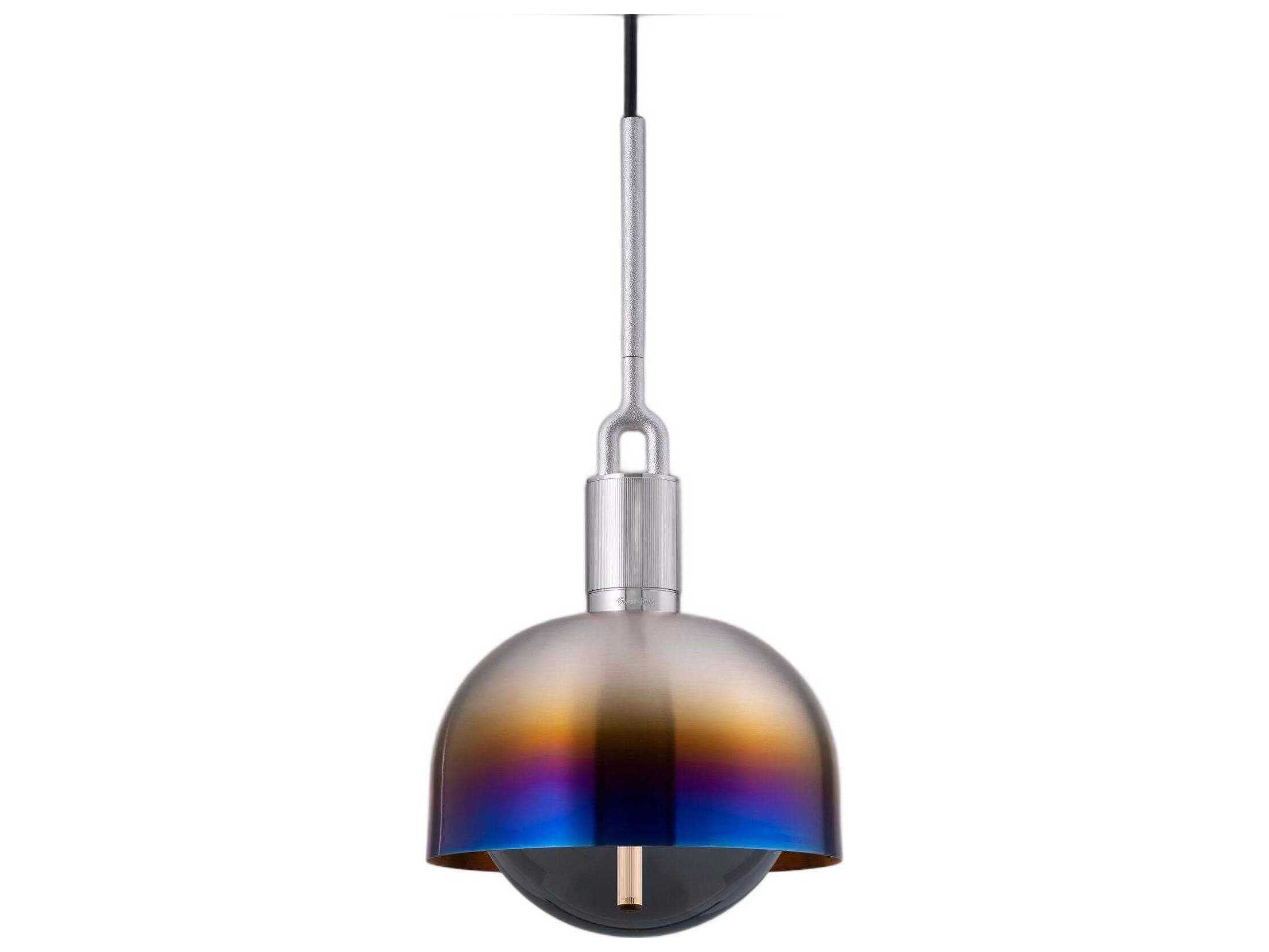 Buster + Punch Forked 1-Light Burnt Steel Mini Pendant