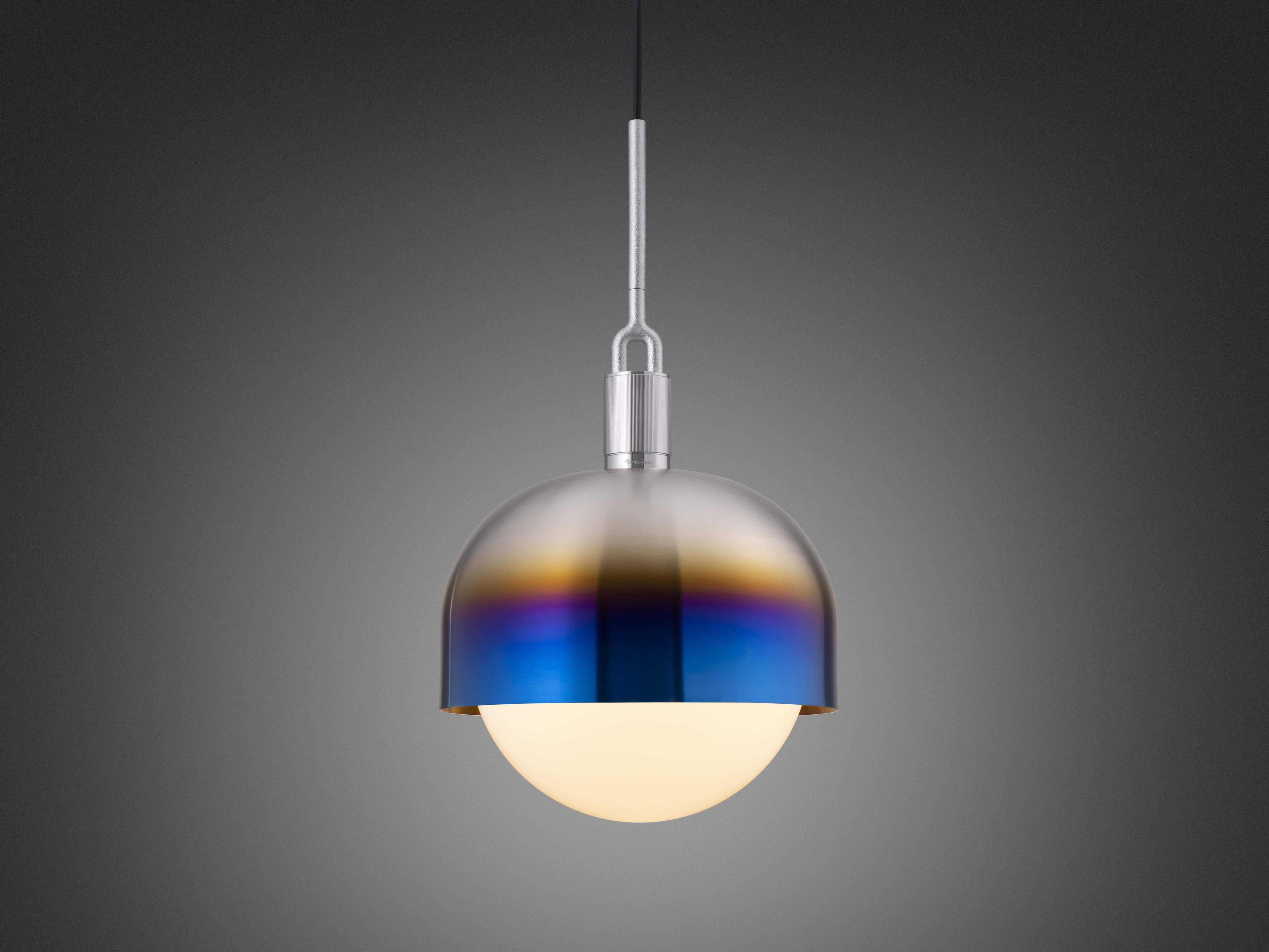 Buster + Punch Forked 1-Light Burnt Steel Pendant