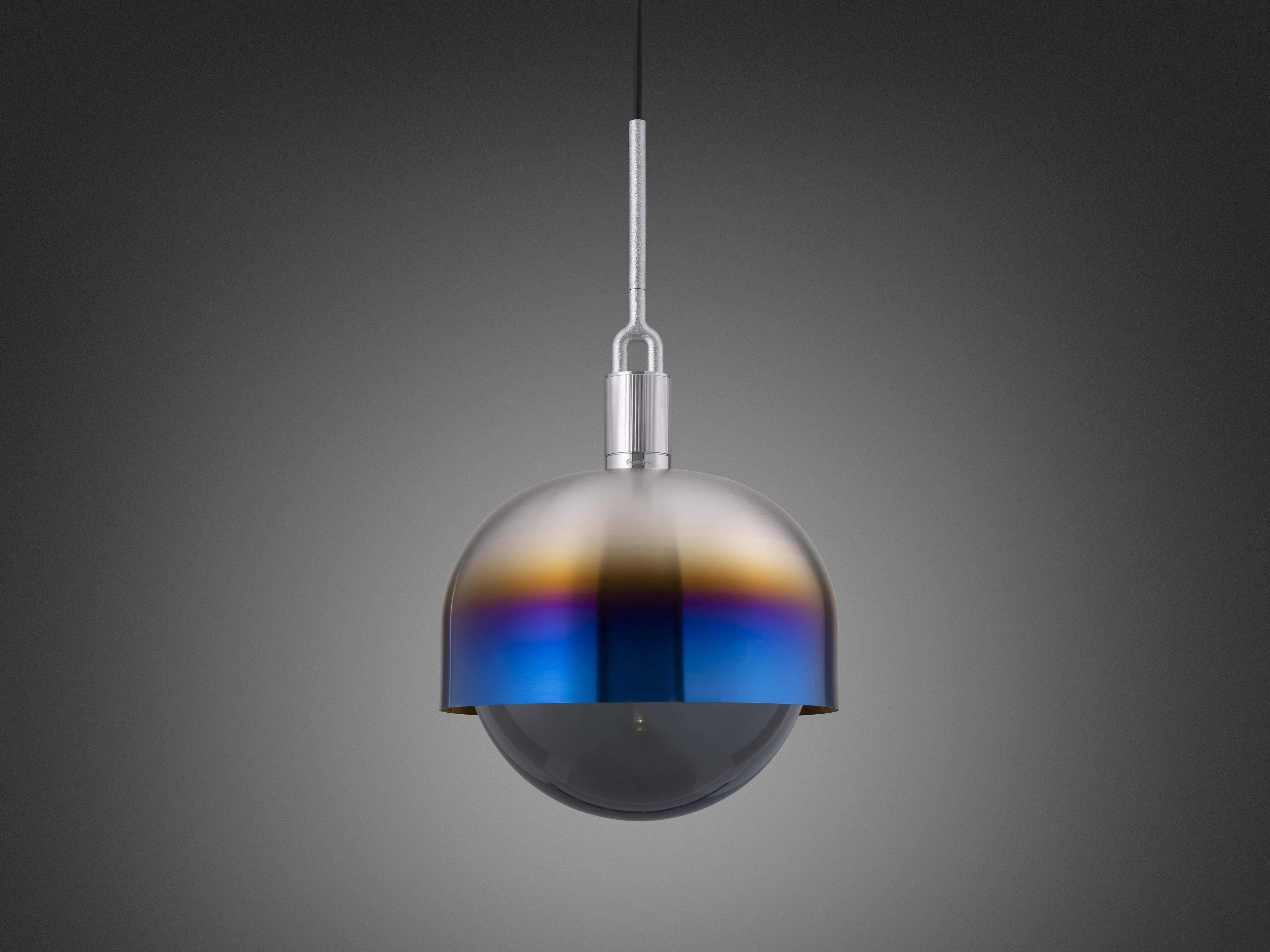 Buster + Punch Forked 1-Light Burnt Steel Pendant