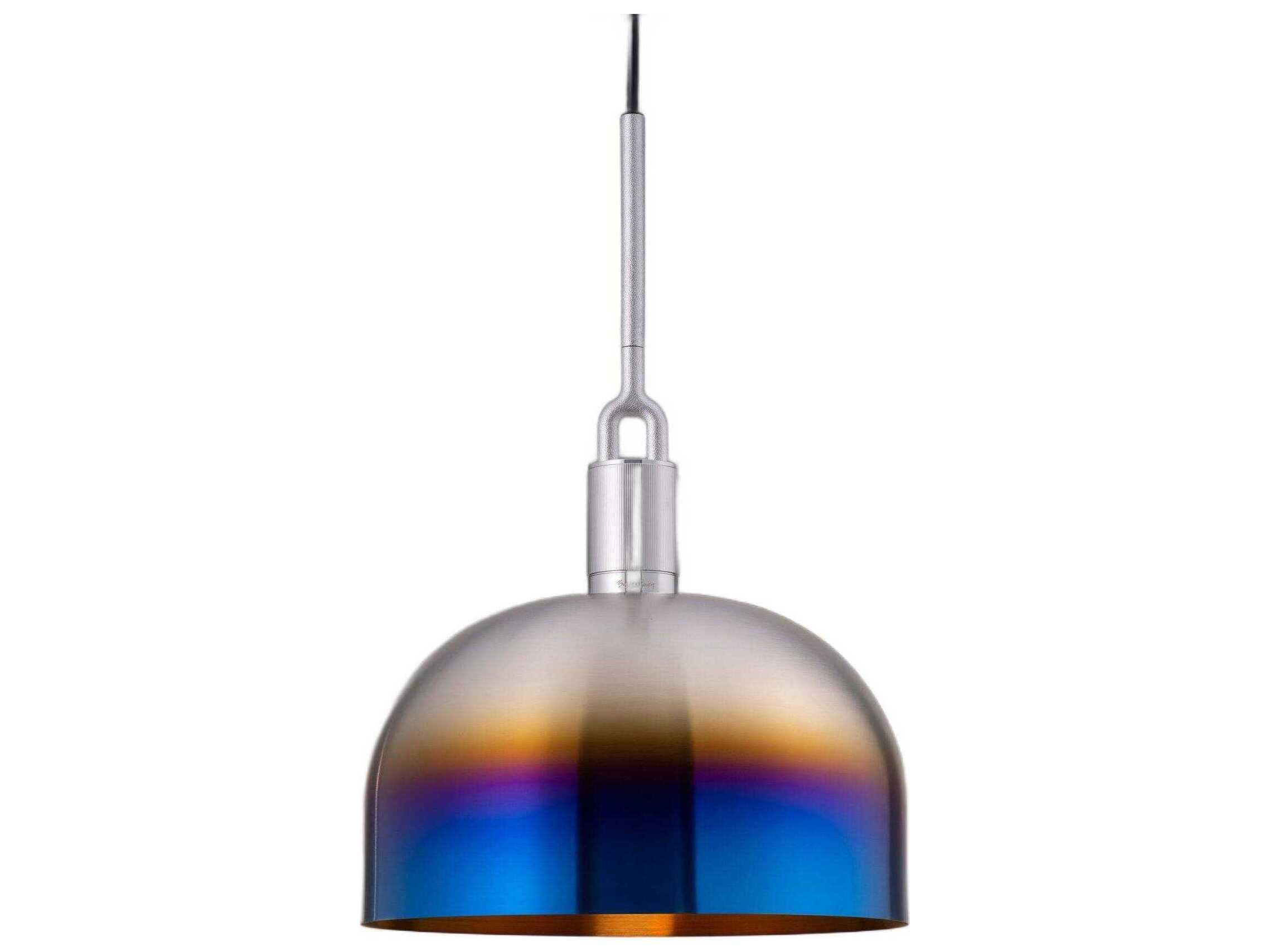 Buster + Punch Forked 1-Light Burnt Steel Pendant