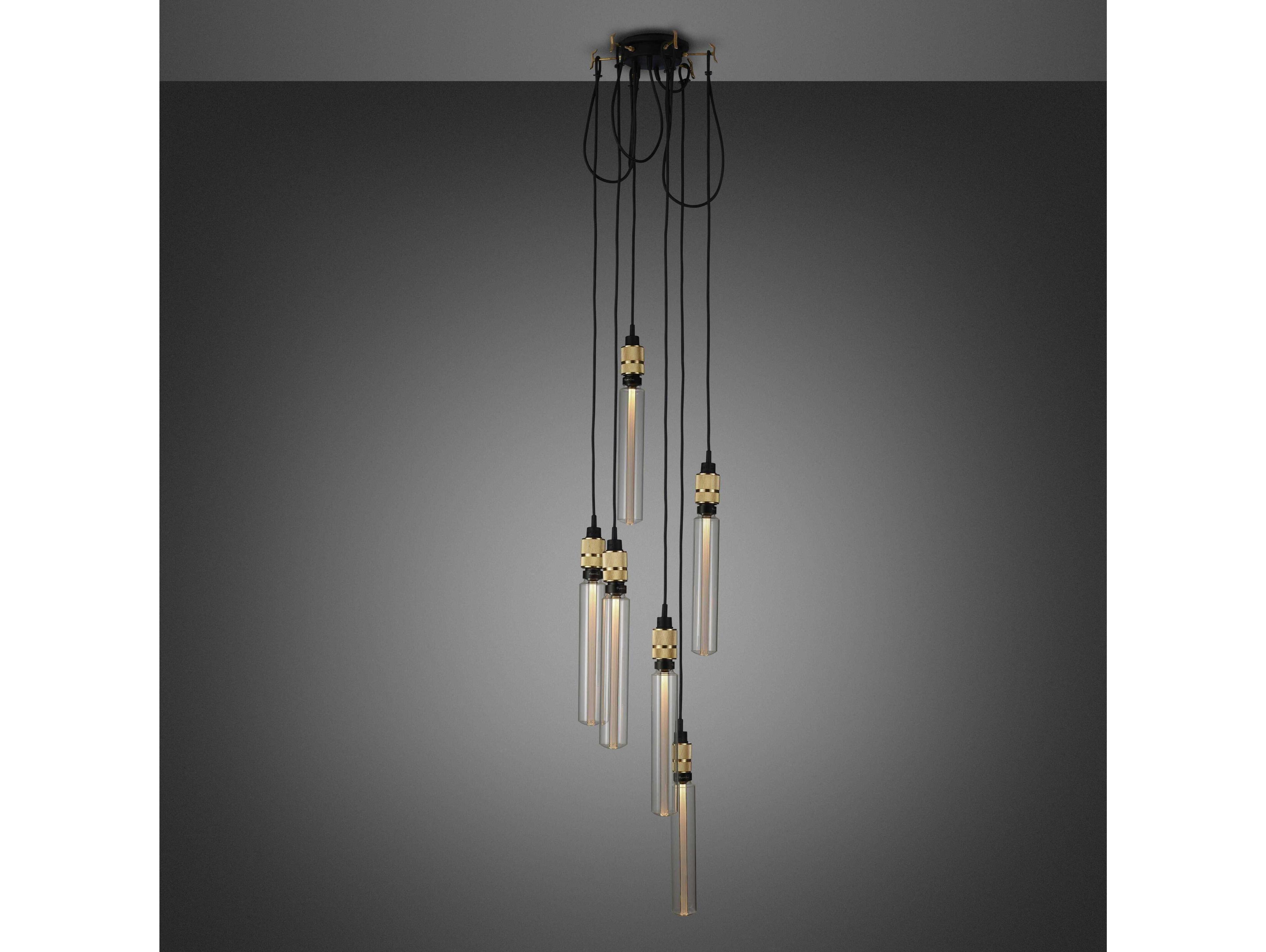 Buster + Punch Hooked 6-Light Brass Mini Pendant