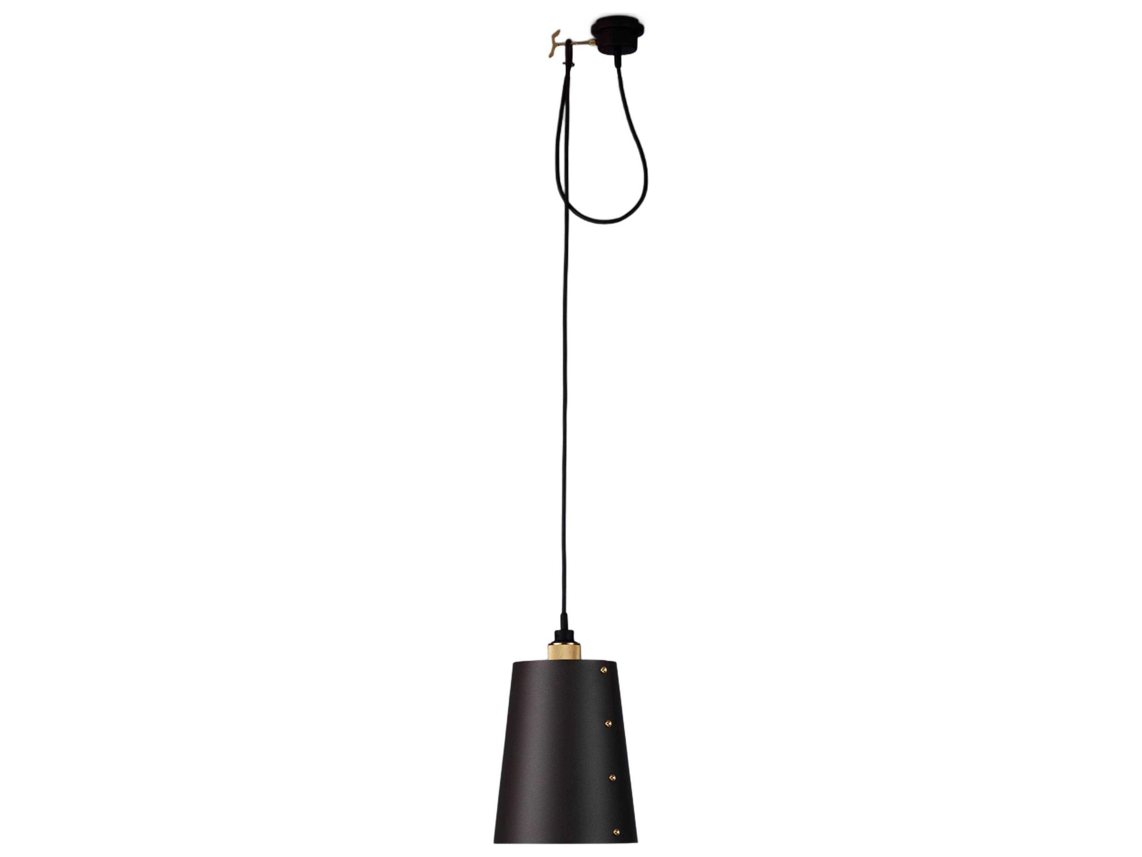 Buster + Punch Hooked 1-Light Brass Black Mini Pendant