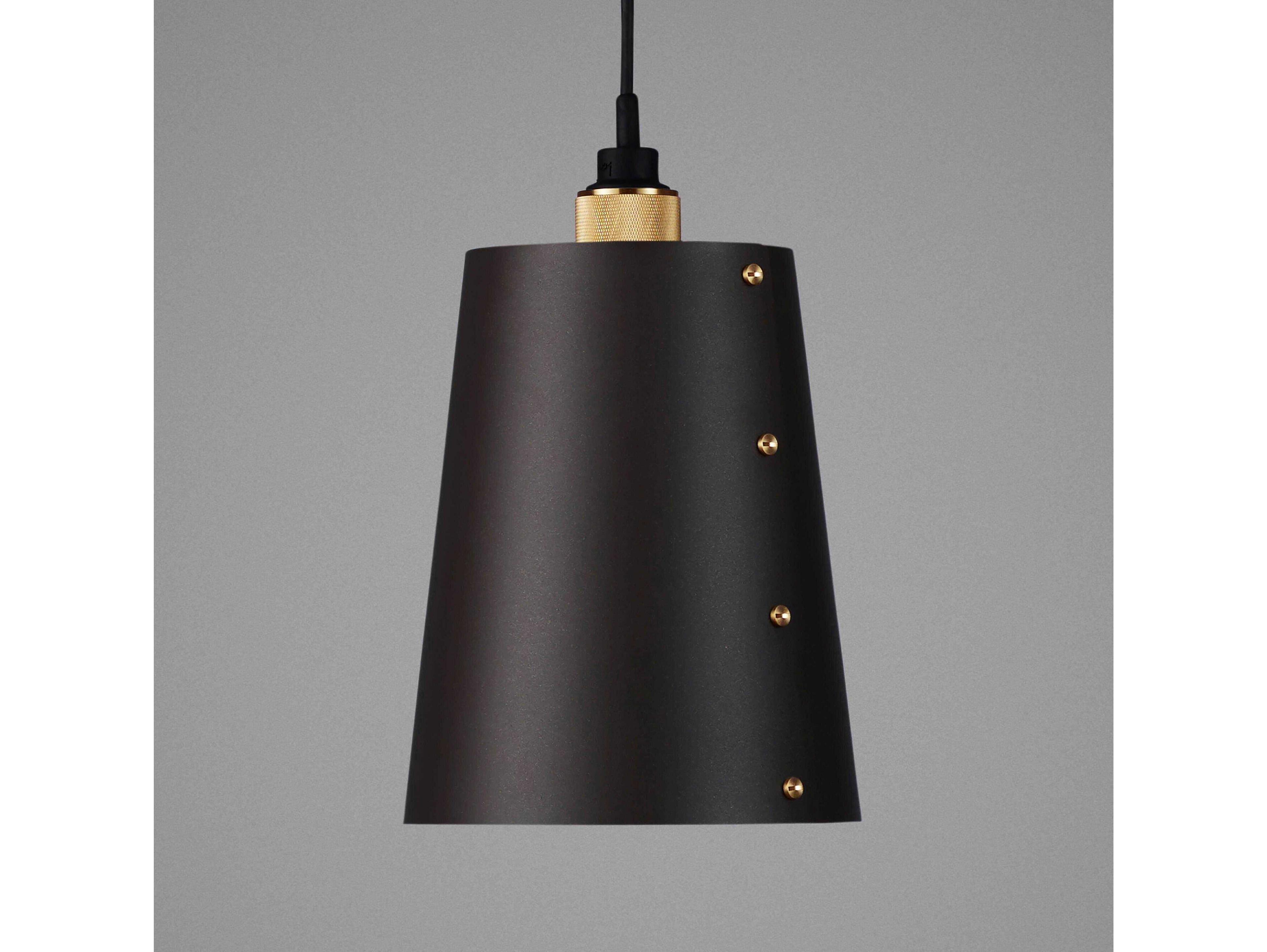 Buster + Punch Hooked 1-Light Brass Black Mini Pendant