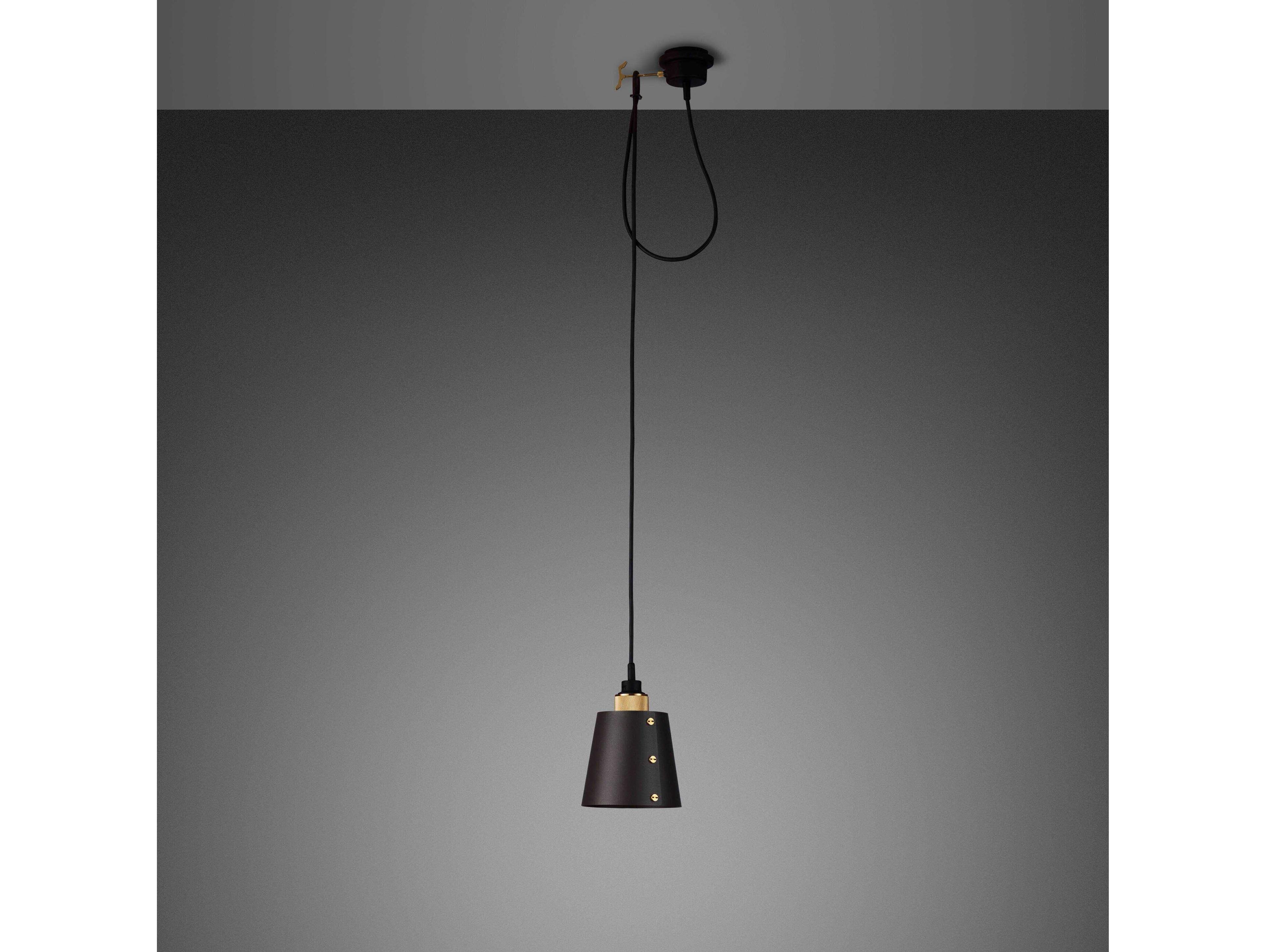 Buster + Punch Hooked 1-Light Brass Black Mini Pendant