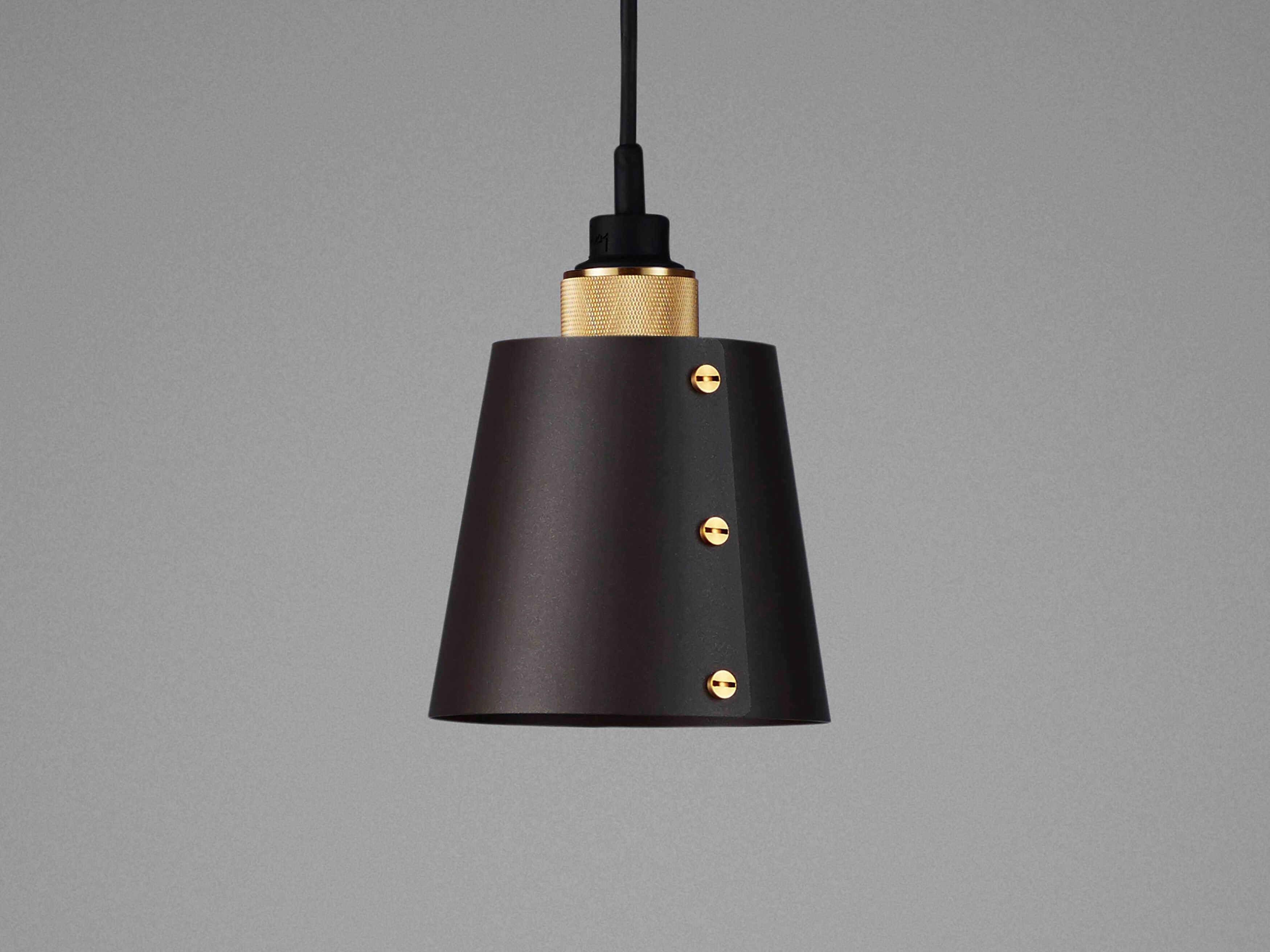 Buster + Punch Hooked 1-Light Brass Black Mini Pendant