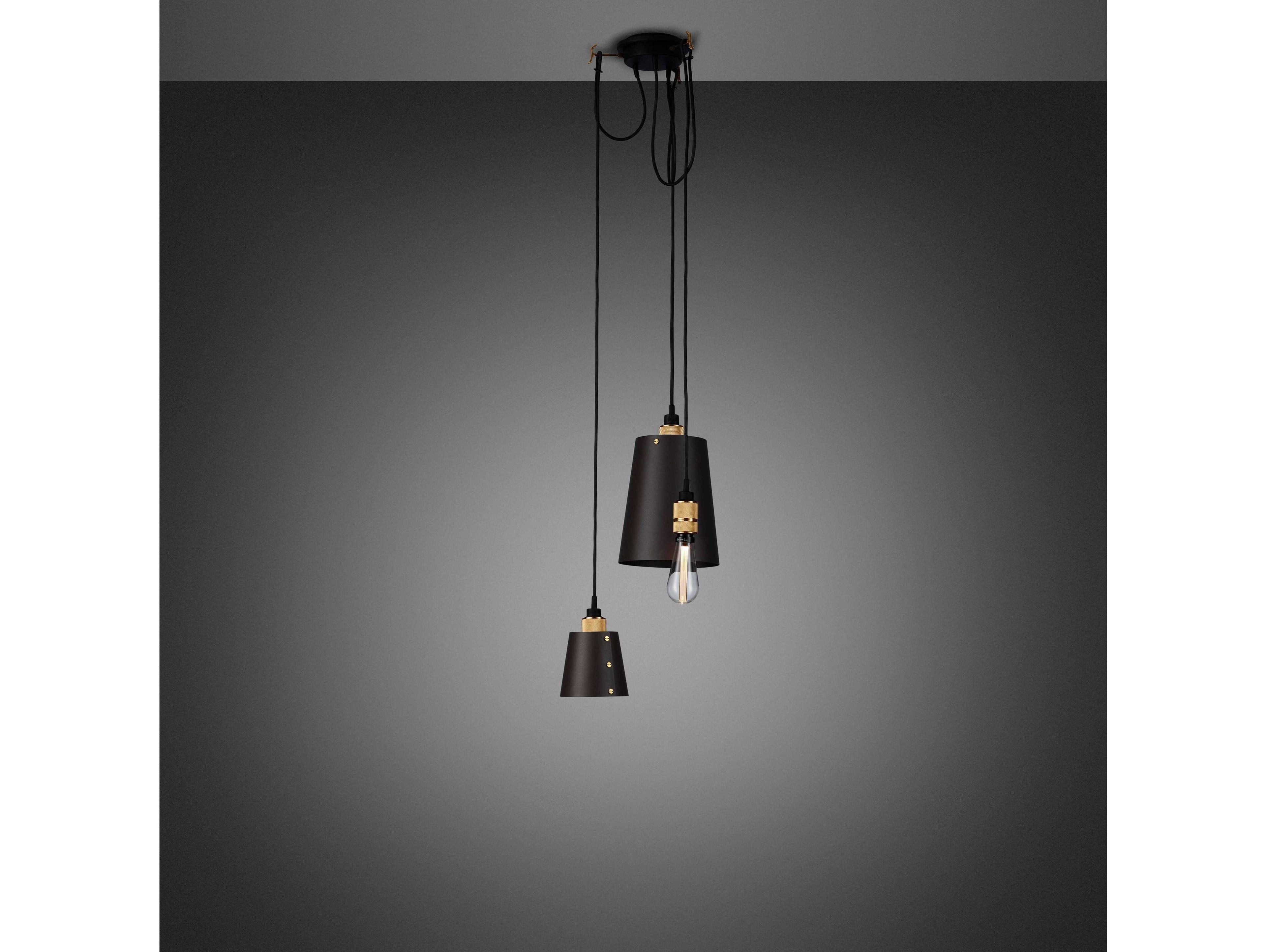 Buster + Punch Hooked 3-Light Brass Black Mini Pendant