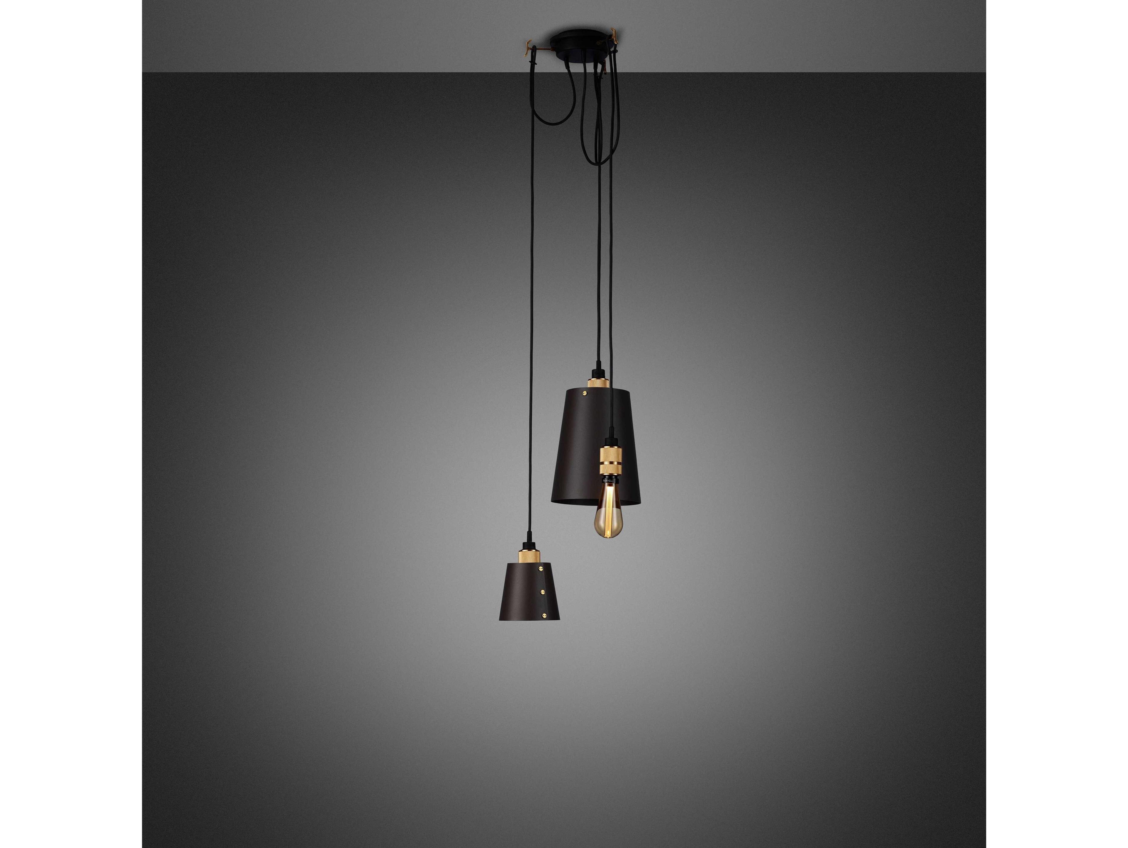 Buster + Punch Hooked 3-Light Brass Black Mini Pendant